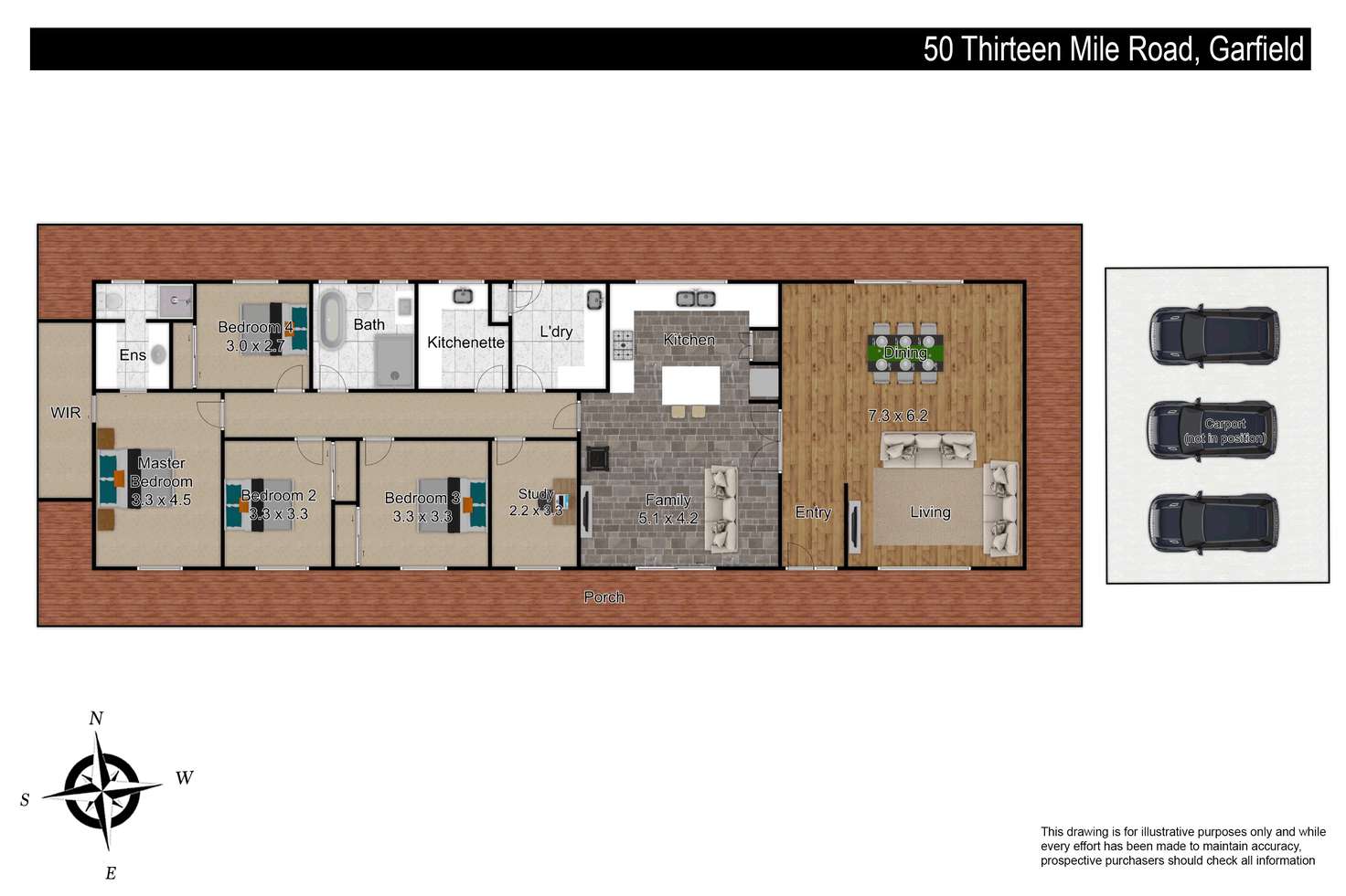 Floorplan of Homely house listing, 50 Thirteen Mile Road, Garfield VIC 3814