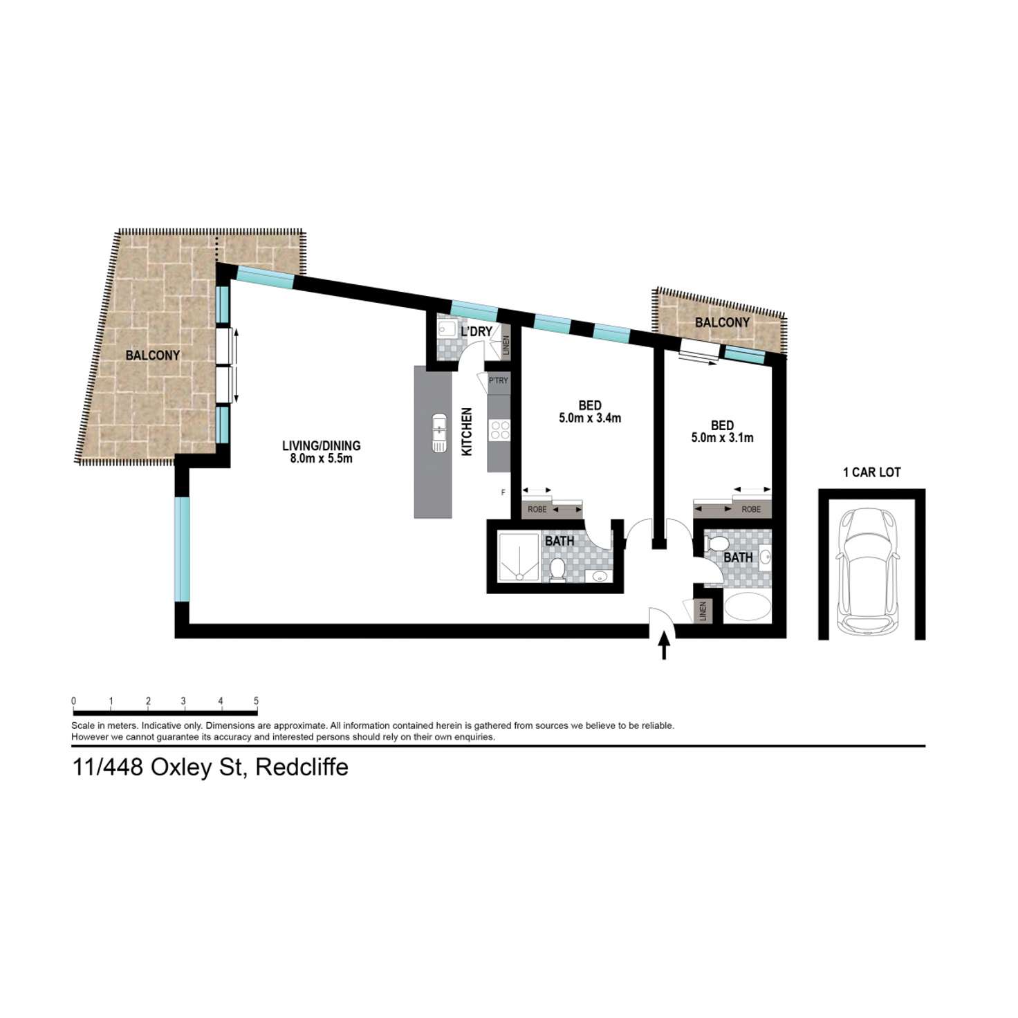Floorplan of Homely unit listing, 11/448 Oxley Avenue, Redcliffe QLD 4020