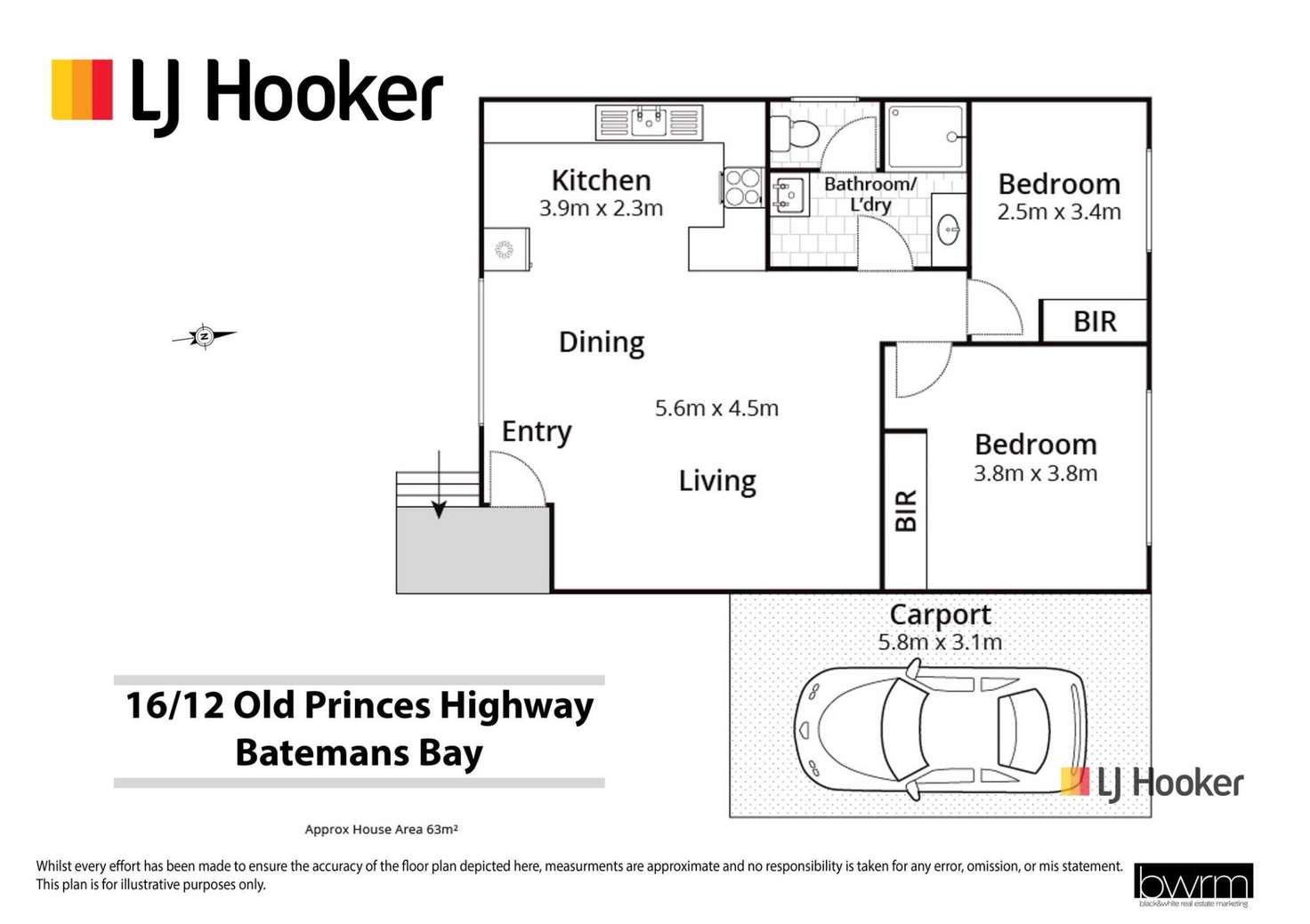 Floorplan of Homely villa listing, 16/12 Old Princes Highway, Batemans Bay NSW 2536