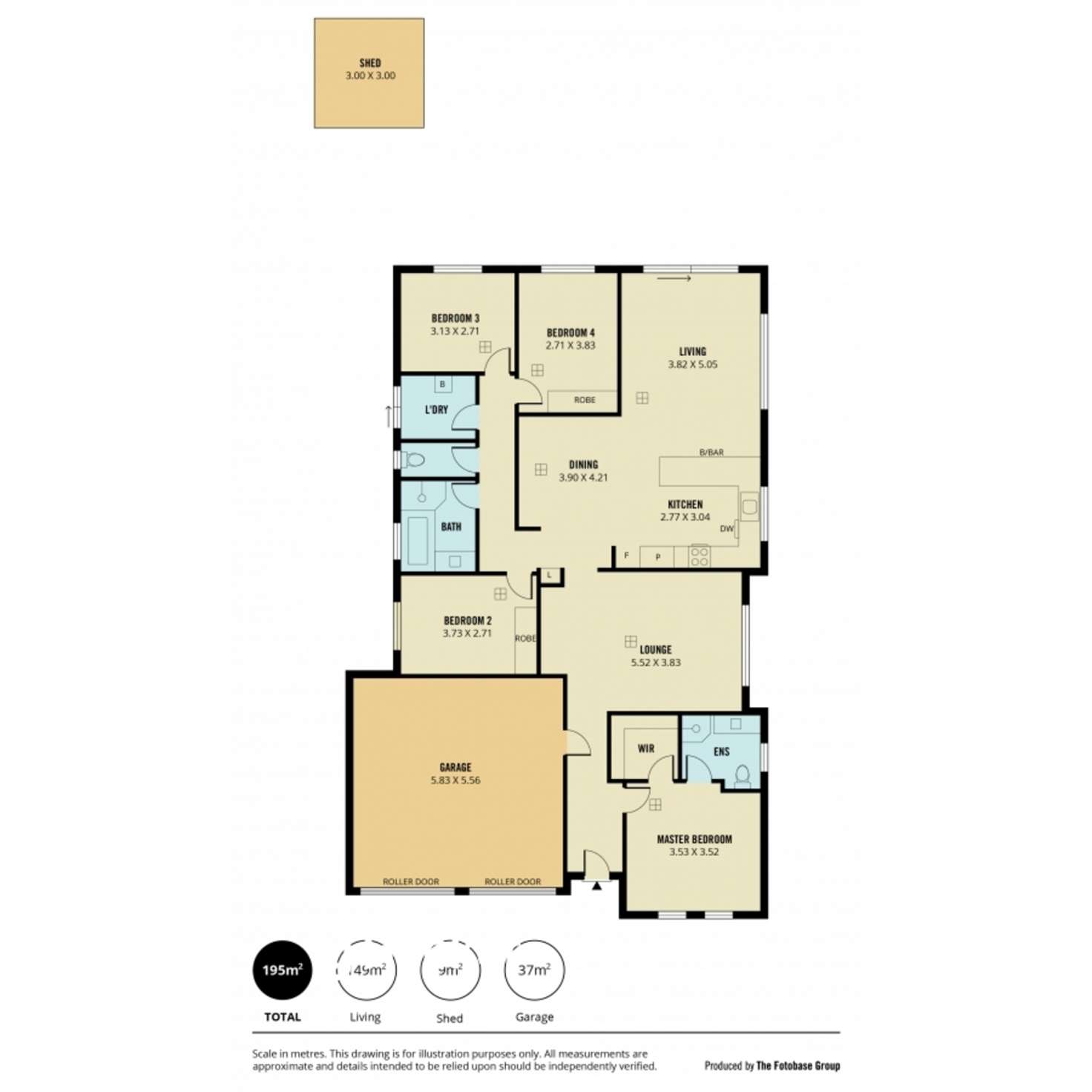 Floorplan of Homely house listing, 39 Palamountain Drive, Evanston Park SA 5116
