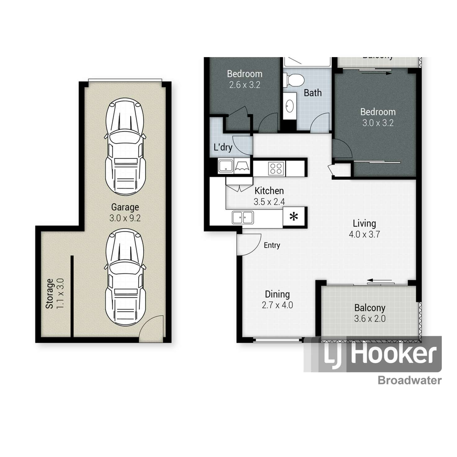 Floorplan of Homely unit listing, 9/33 Whiting Street, Labrador QLD 4215