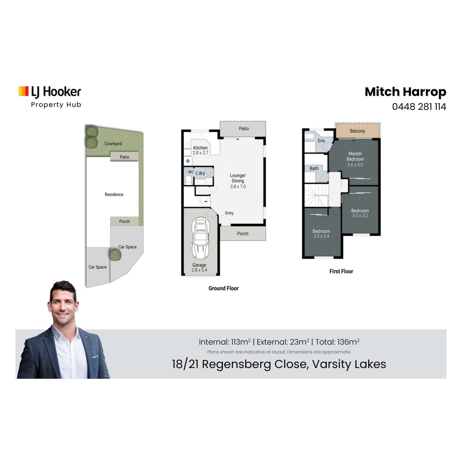 Floorplan of Homely townhouse listing, 18/21 Regensberg Close, Varsity Lakes QLD 4227