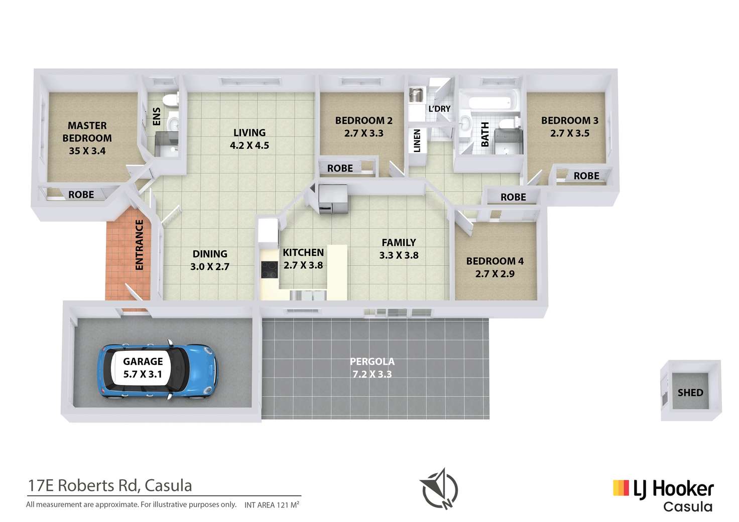 Floorplan of Homely house listing, 17E Roberts Road, Casula NSW 2170