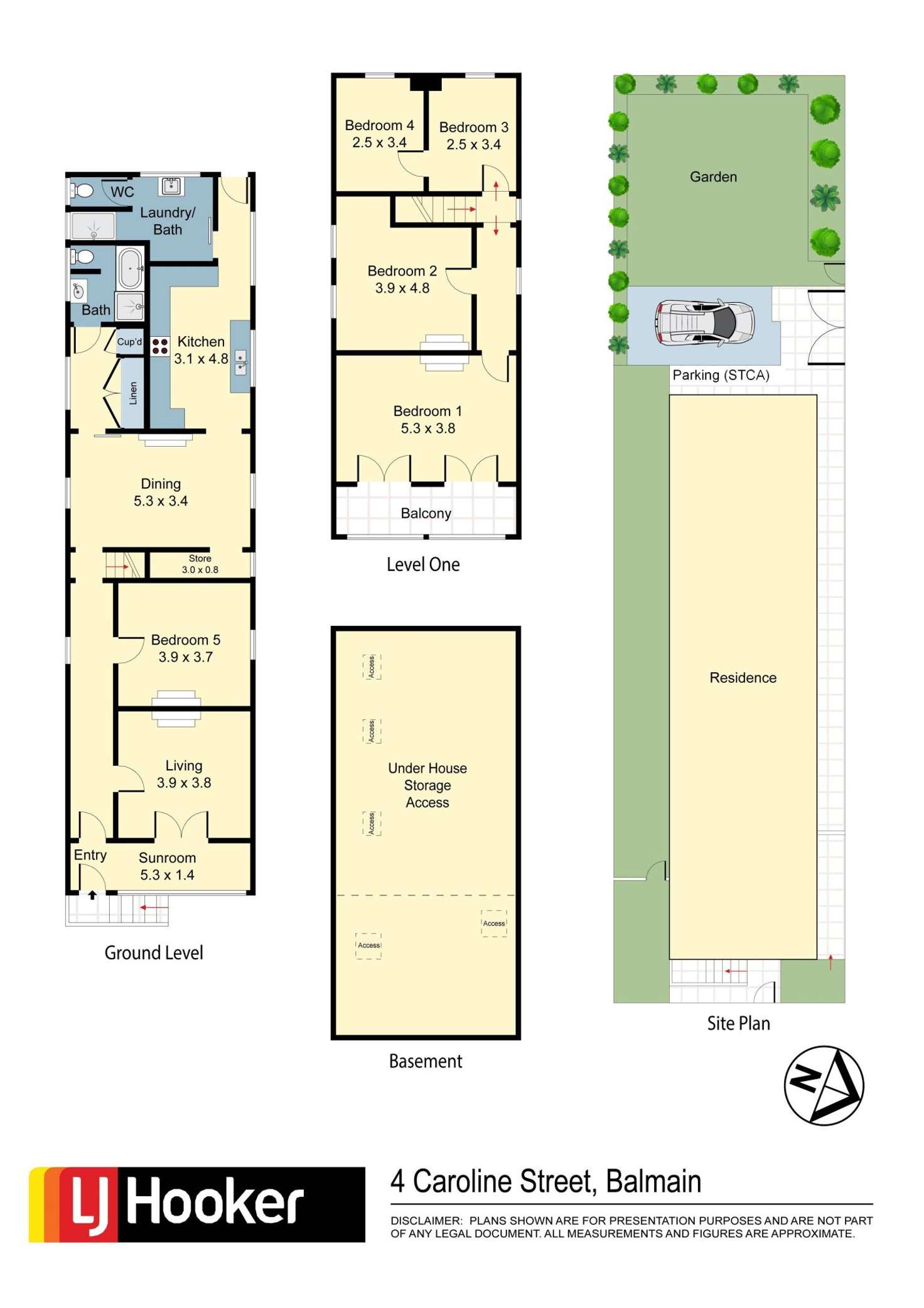 Floorplan of Homely house listing, 4 Caroline Street, Balmain NSW 2041