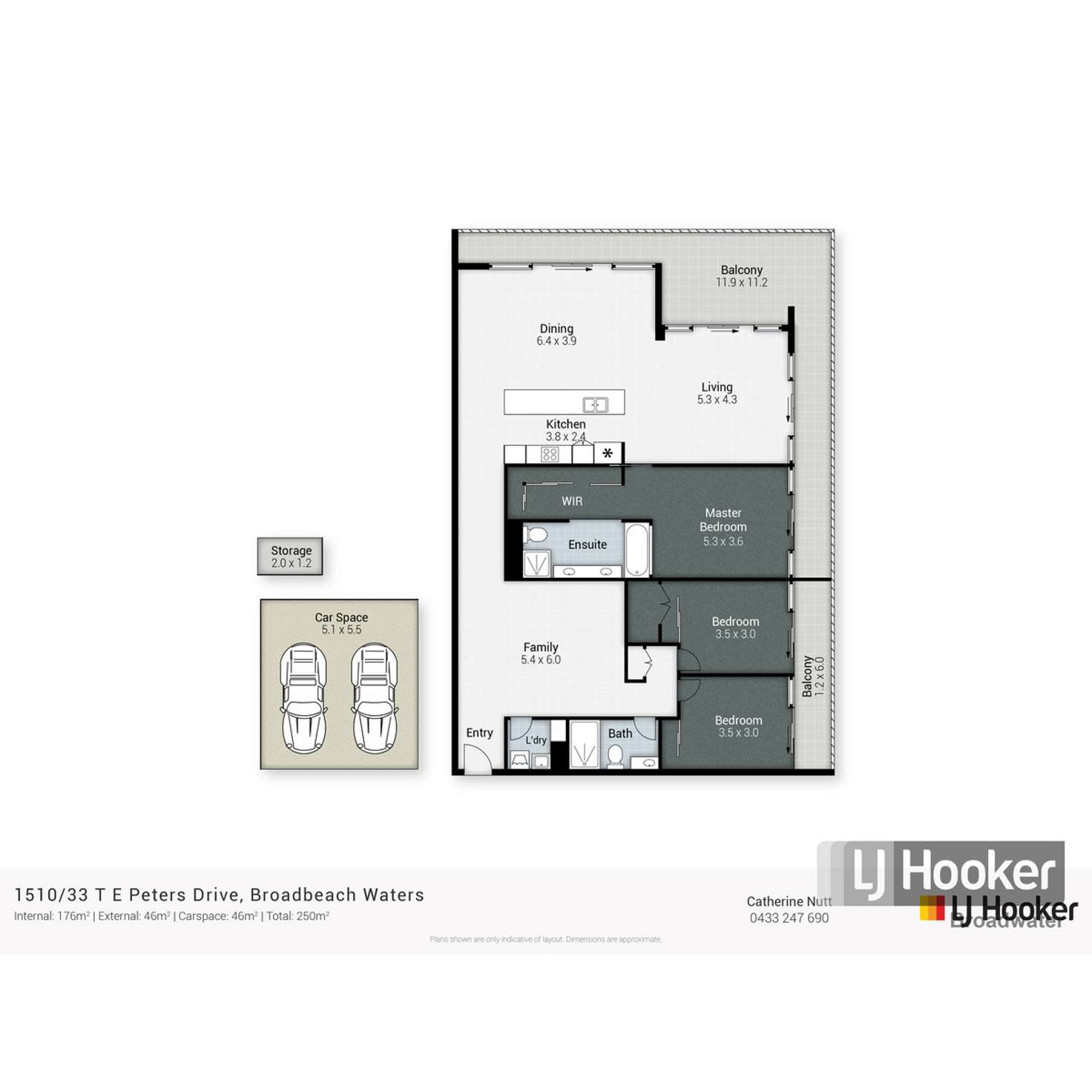 Floorplan of Homely apartment listing, 1510/33 T E Peters Drive, Broadbeach QLD 4218