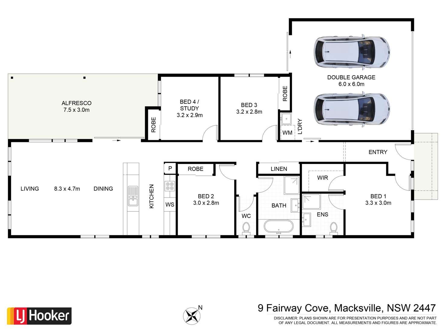 Floorplan of Homely house listing, 9 Fairway Cove, Macksville NSW 2447