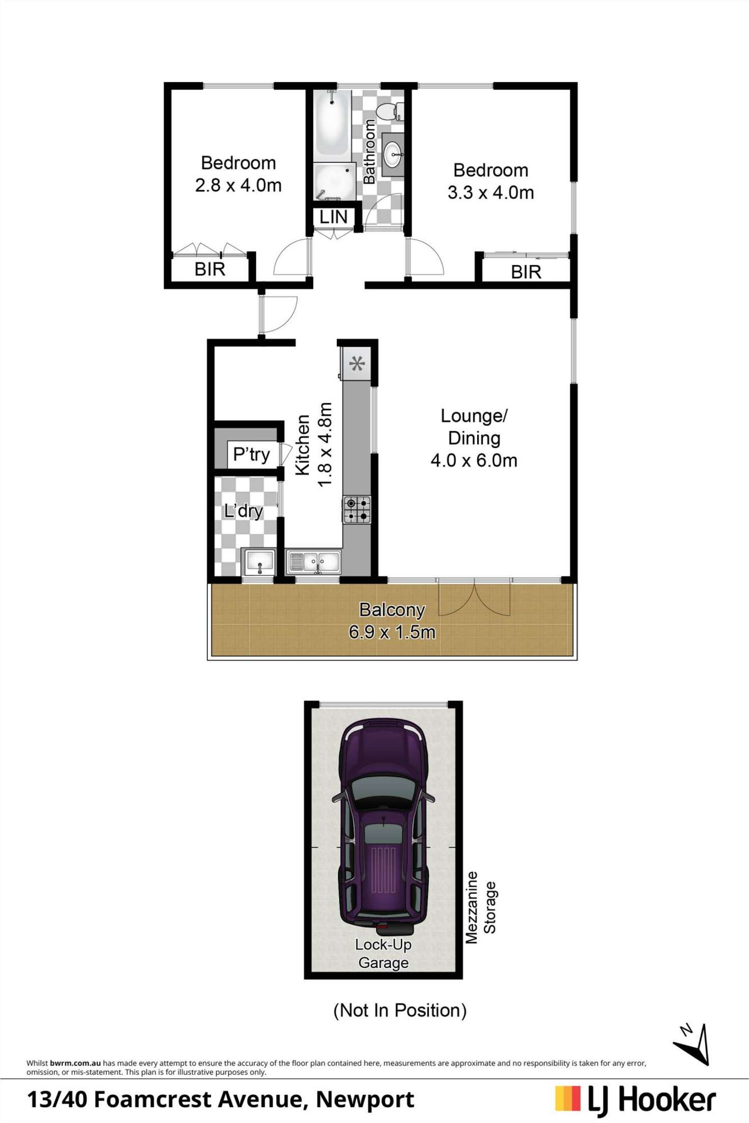 Floorplan of Homely unit listing, 13/40-44 Foamcrest Avenue, Newport NSW 2106