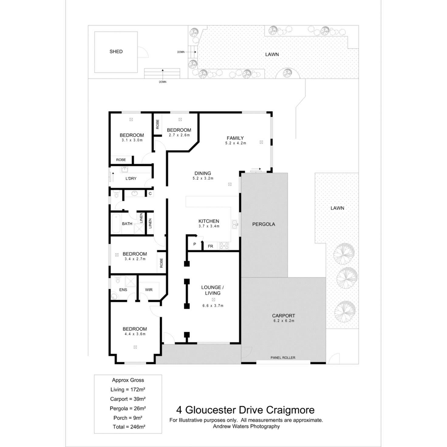 Floorplan of Homely house listing, 4 Gloucester Drive, Craigmore SA 5114