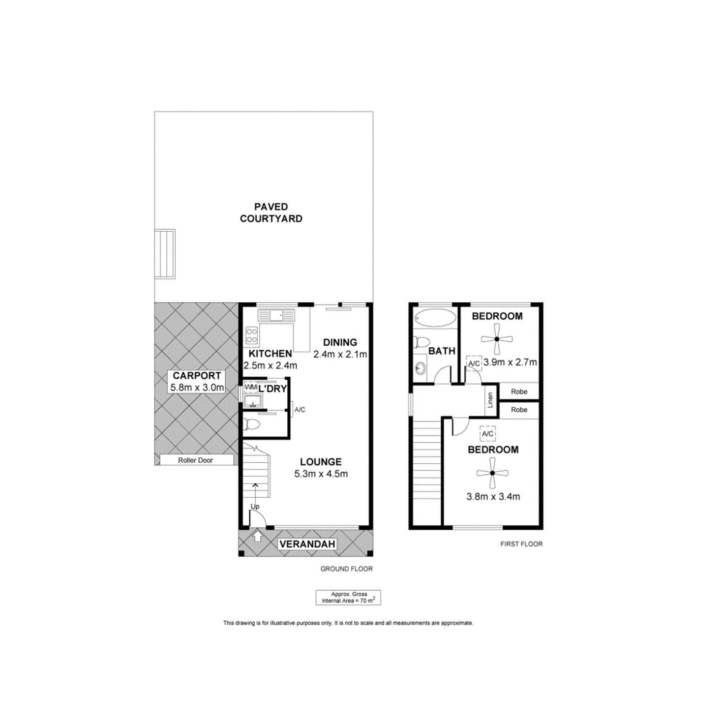 Floorplan of Homely townhouse listing, 2/10 Tim Hunt Way, Peterhead SA 5016