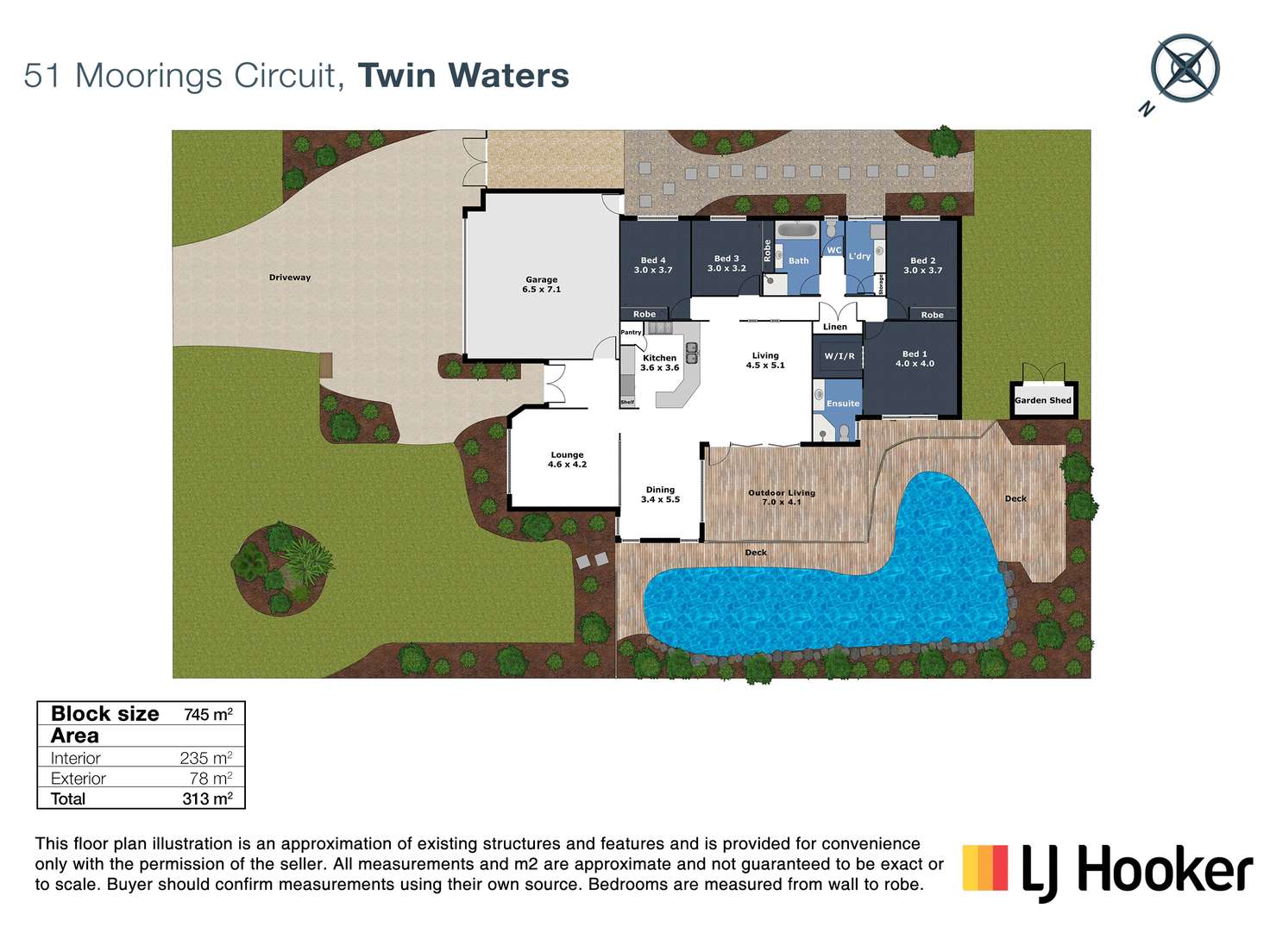 Floorplan of Homely house listing, 51 Moorings Circuit, Twin Waters QLD 4564