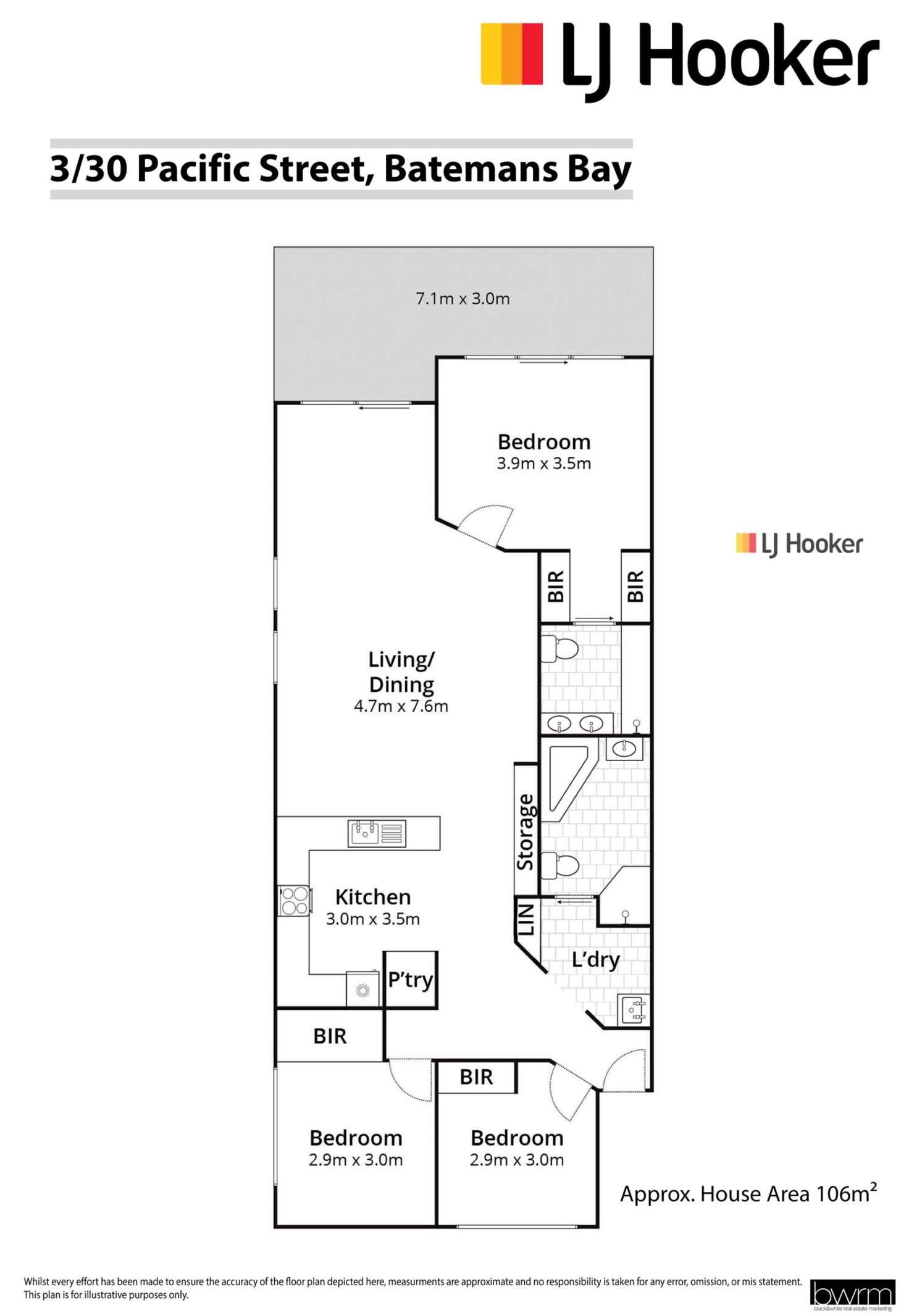 Floorplan of Homely house listing, 3/30 Pacific Street, Batemans Bay NSW 2536