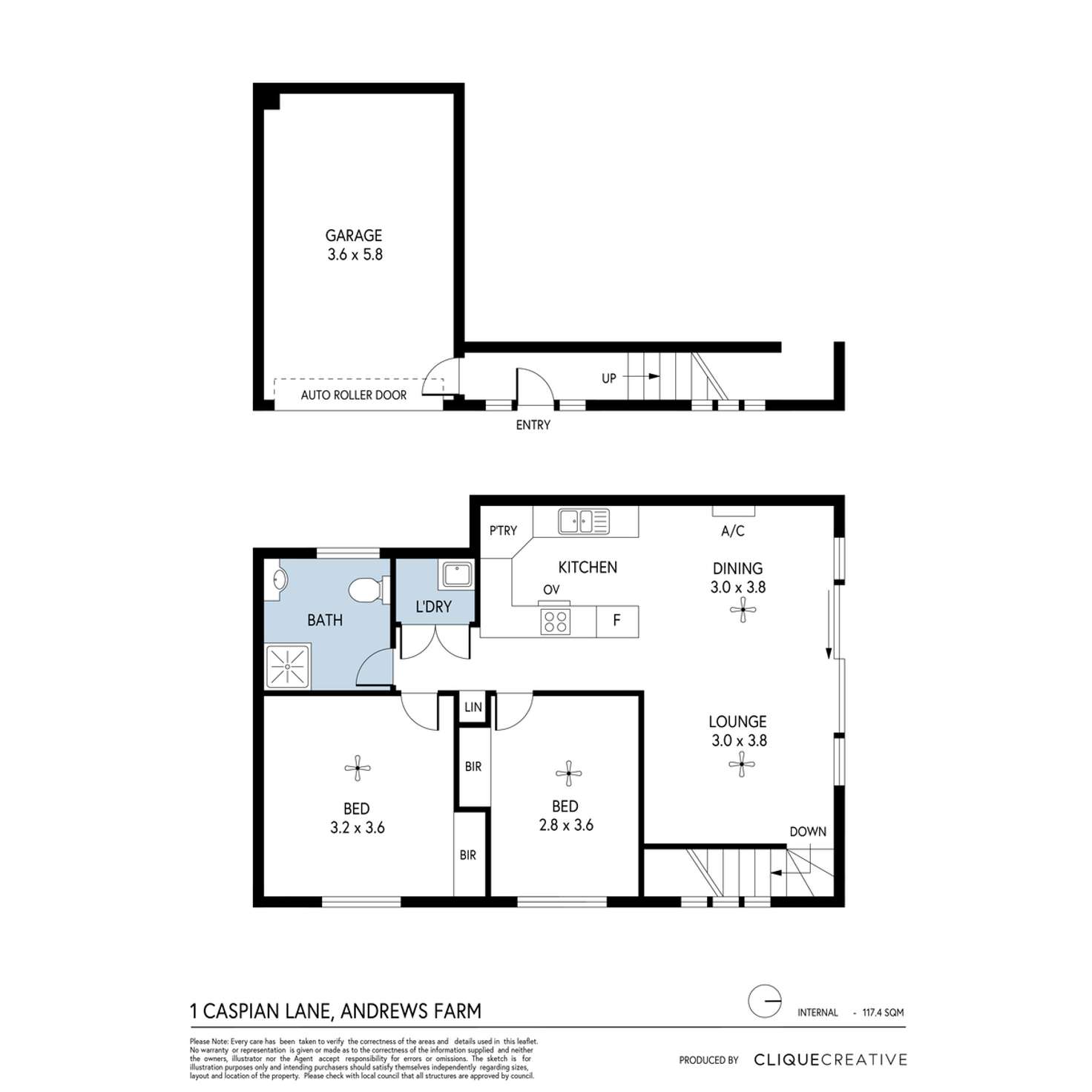 Floorplan of Homely unit listing, 1 Caspian Lane, Andrews Farm SA 5114