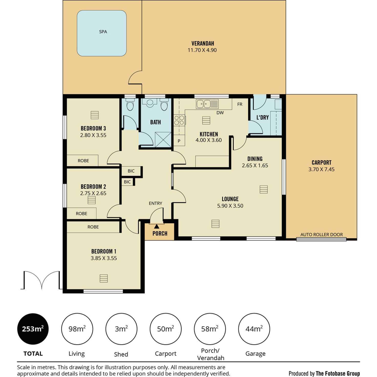 Floorplan of Homely house listing, 3 Metcalfe Avenue, Modbury Heights SA 5092
