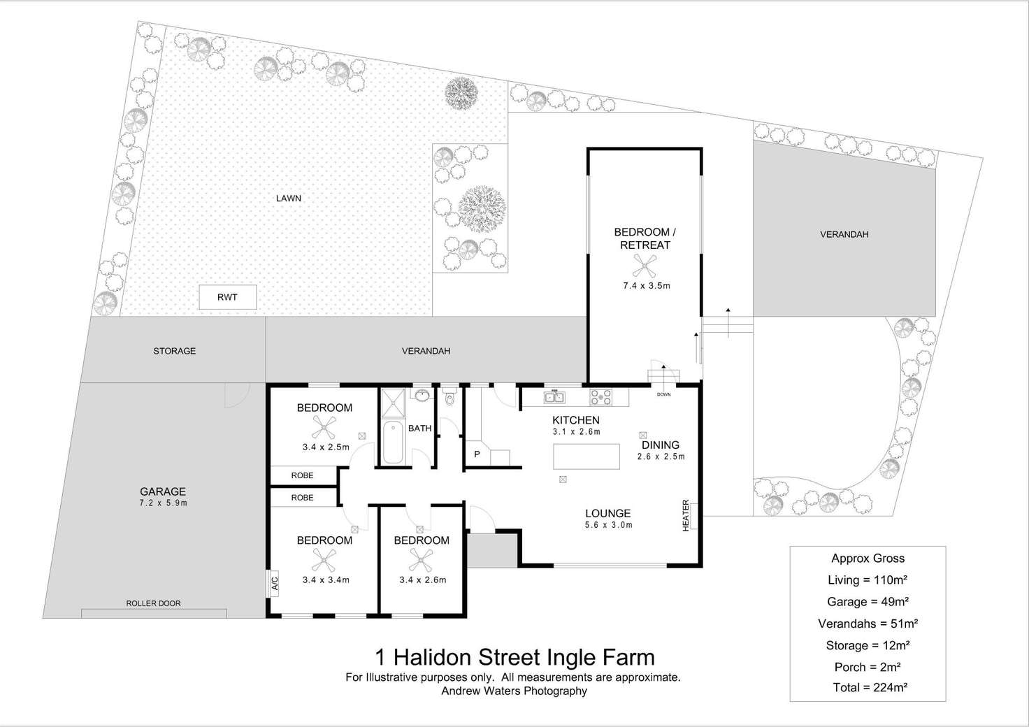 Floorplan of Homely house listing, 1 Halidon Street, Ingle Farm SA 5098