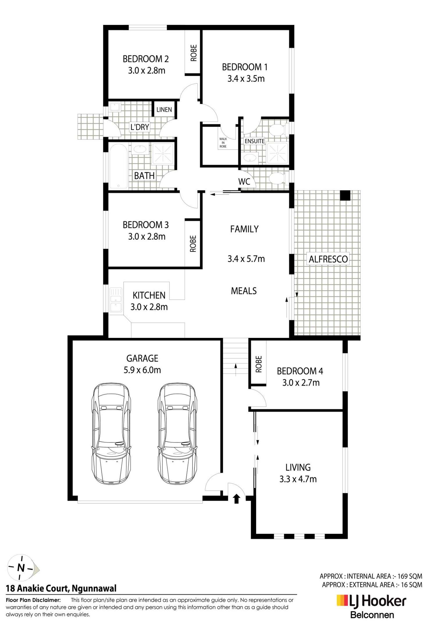 Floorplan of Homely house listing, 18 Anakie Court, Ngunnawal ACT 2913