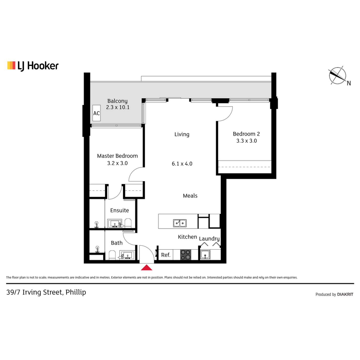 Floorplan of Homely apartment listing, 39/7 Irving Street, Phillip ACT 2606