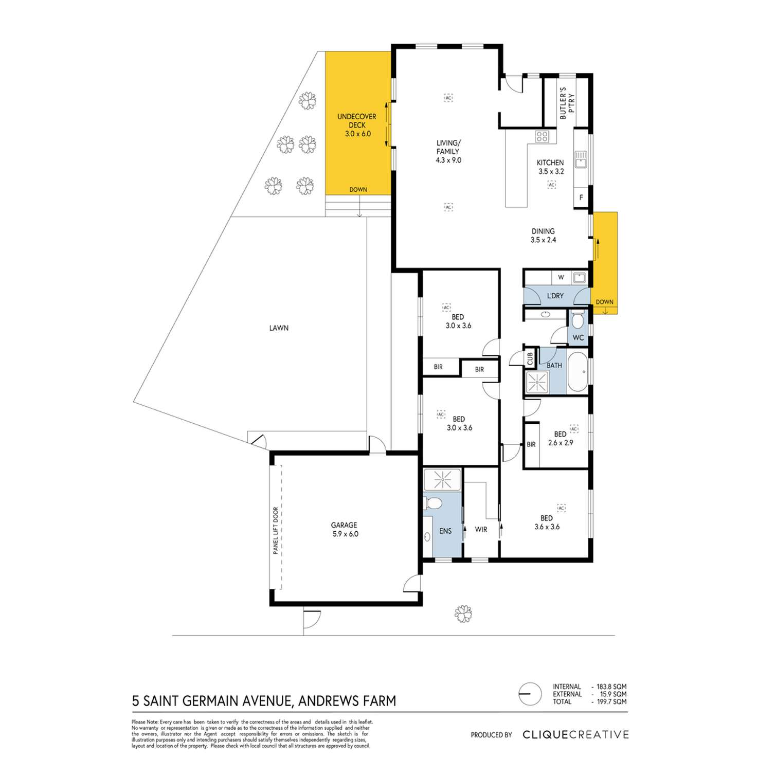 Floorplan of Homely house listing, 5 St Germain Avenue, Andrews Farm SA 5114