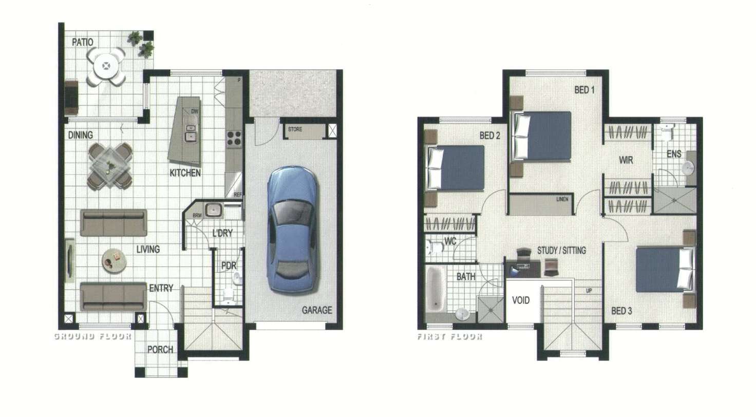 Floorplan of Homely townhouse listing, 10/37 Wagner Road, Murrumba Downs QLD 4503
