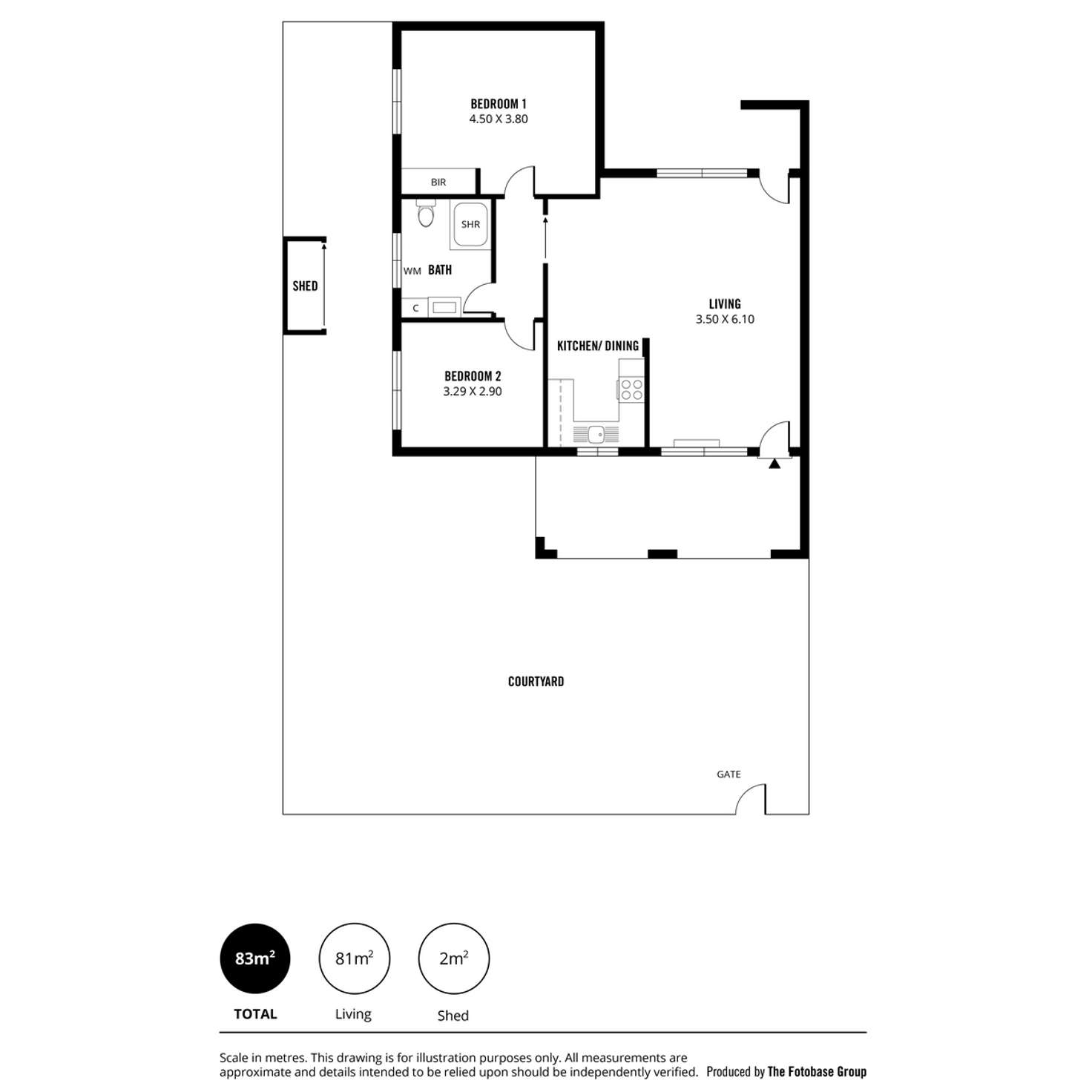 Floorplan of Homely unit listing, 2/22 Charles Street, Norwood SA 5067