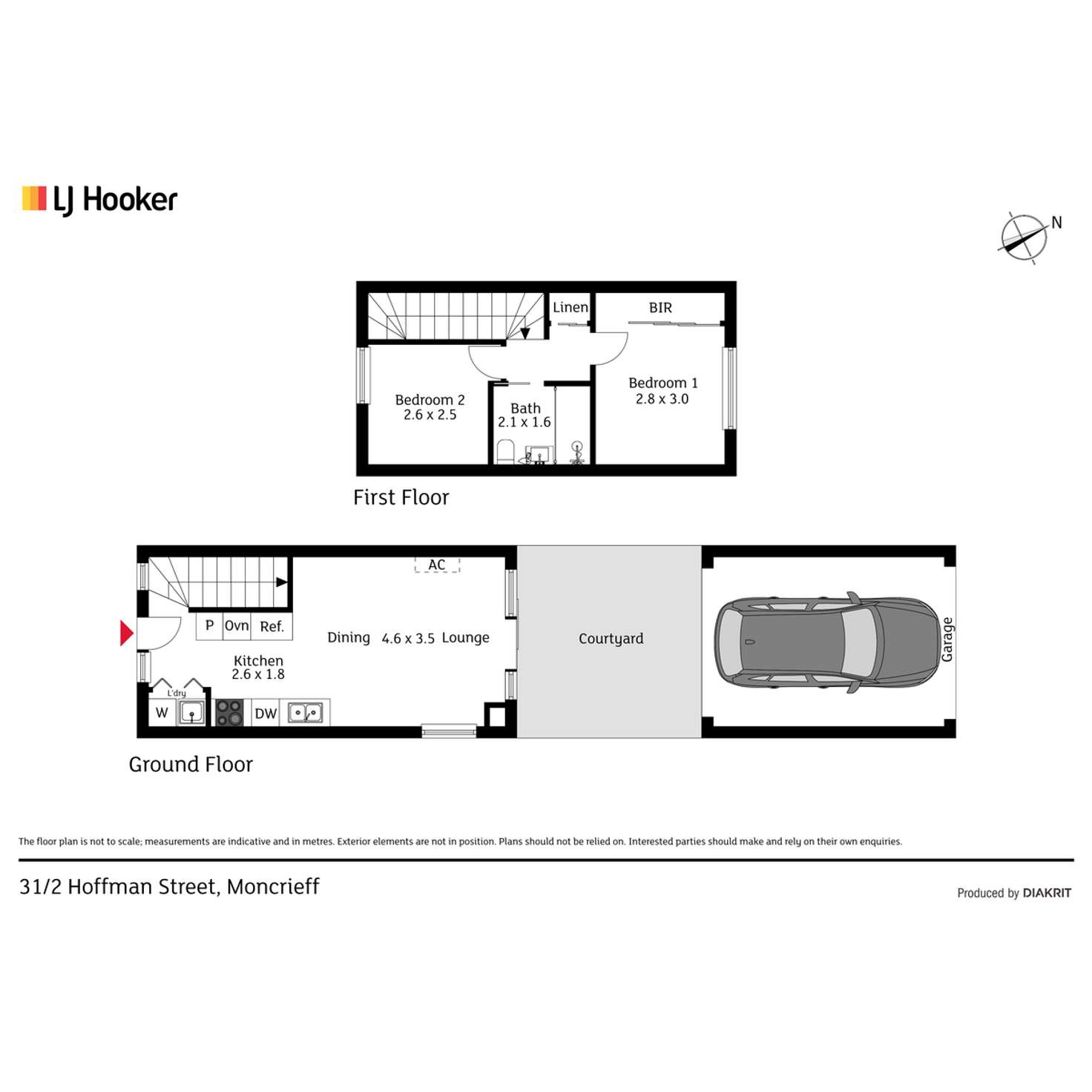 Floorplan of Homely townhouse listing, 31/2 Hoffman Street, Moncrieff ACT 2914