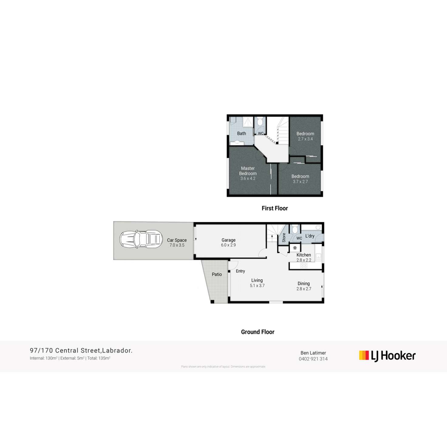 Floorplan of Homely townhouse listing, 97/170 Central Street, Labrador QLD 4215