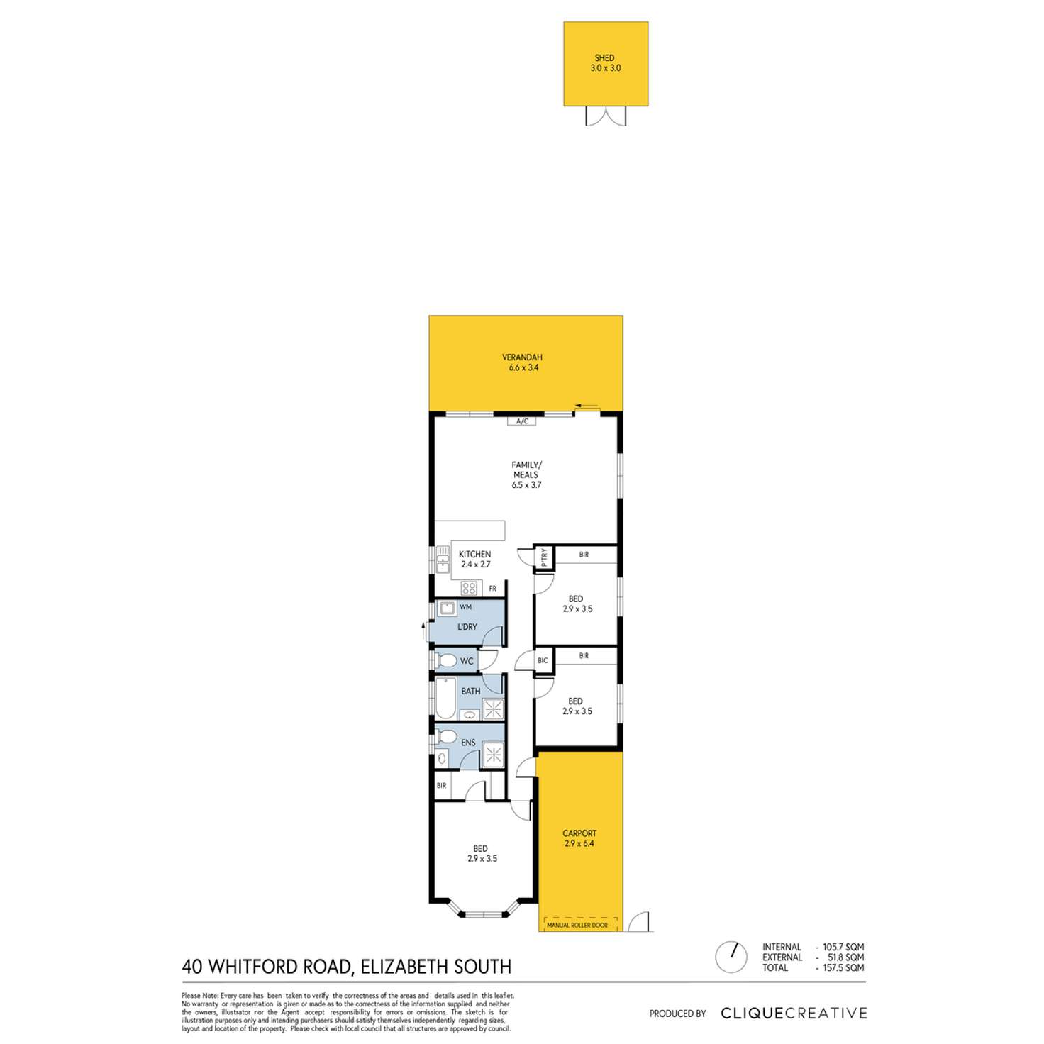 Floorplan of Homely house listing, 40 Whitford Road, Elizabeth South SA 5112