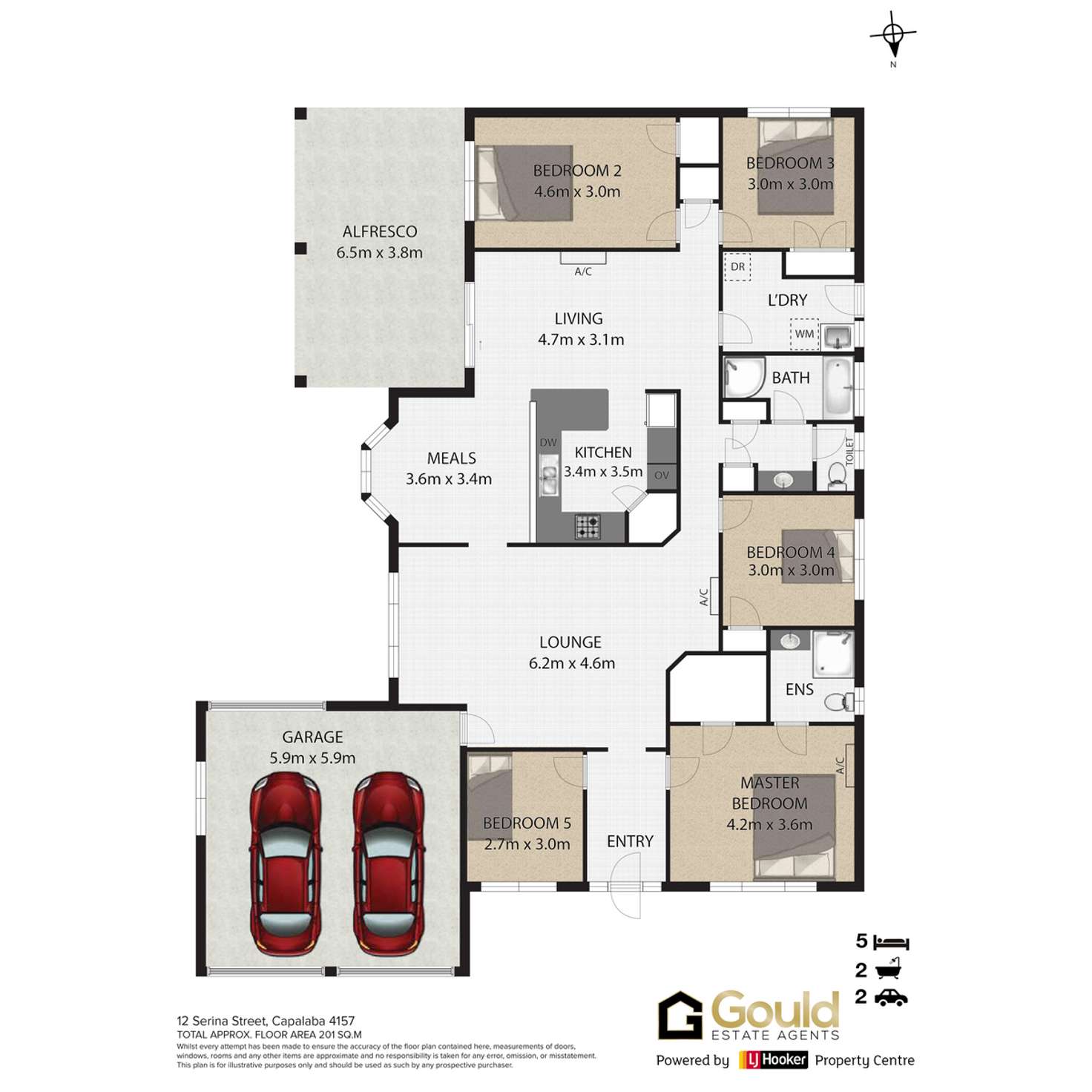 Floorplan of Homely house listing, 12 Serina Street, Capalaba QLD 4157