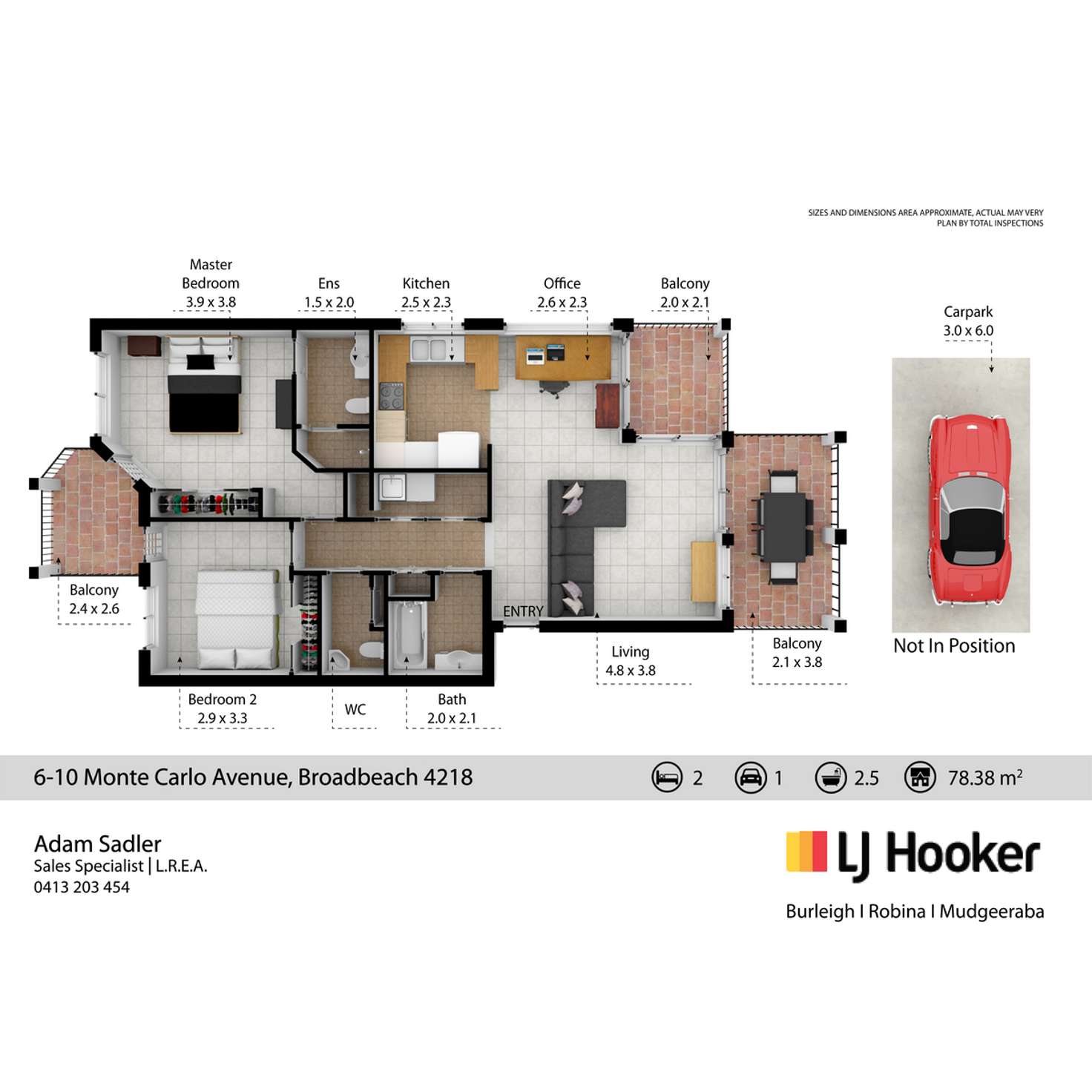 Floorplan of Homely unit listing, 11/6 Monte Carlo Avenue, Surfers Paradise QLD 4217