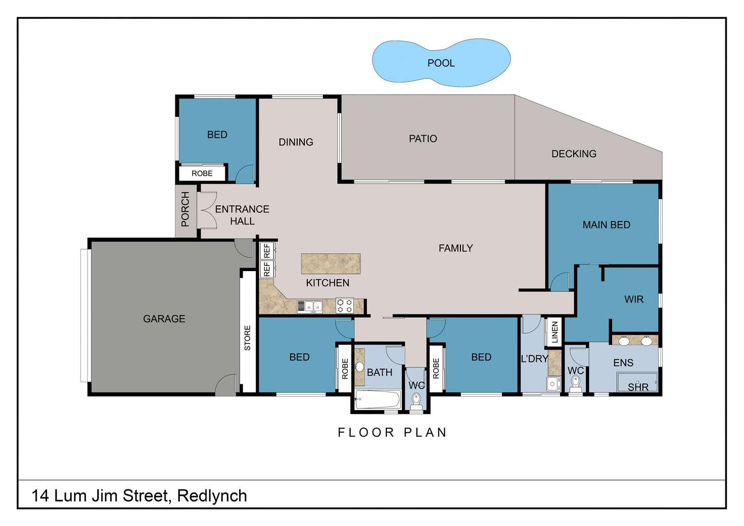 Floorplan of Homely house listing, 14 Lum Jim Street, Redlynch QLD 4870