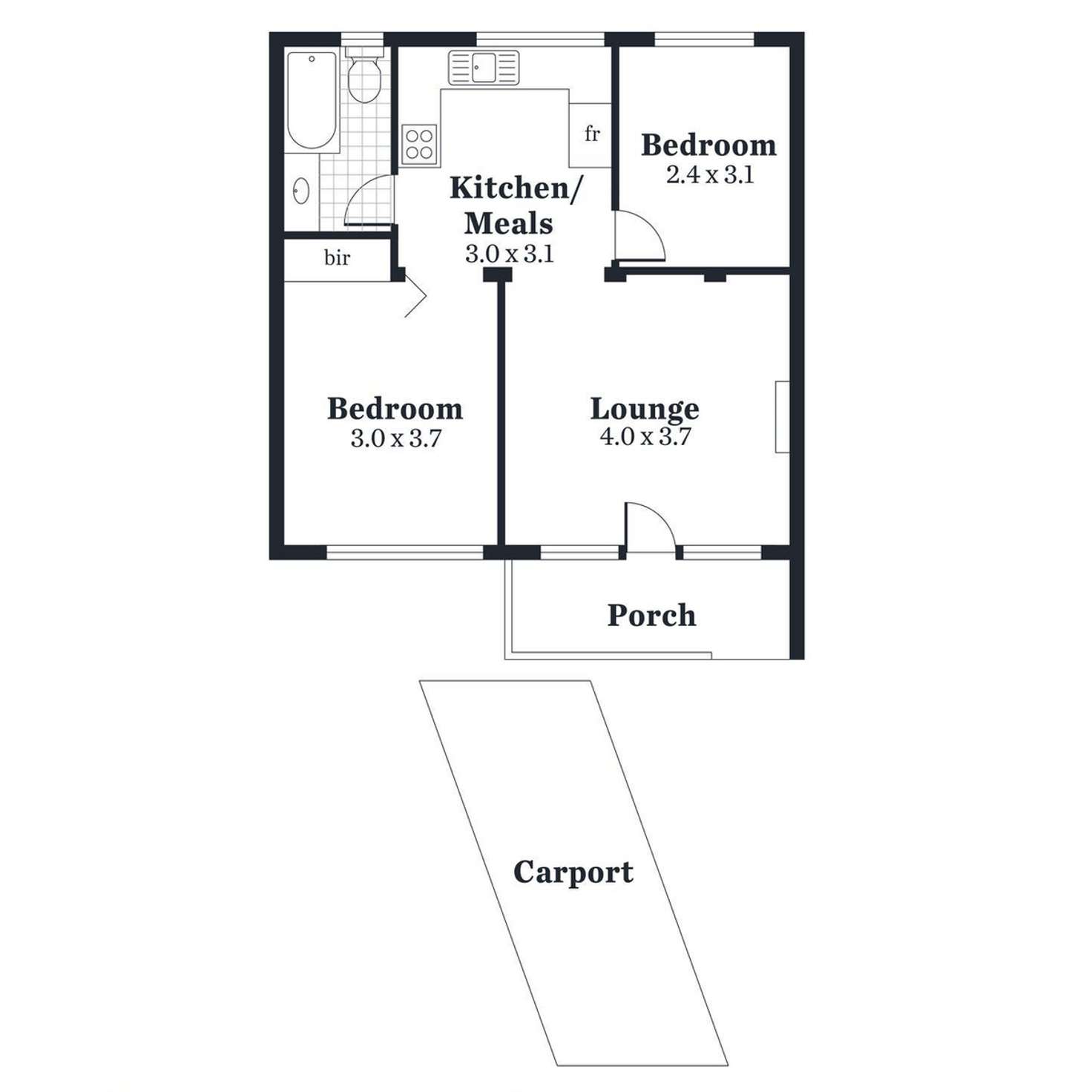 Floorplan of Homely unit listing, 26/3 Ferguson Street, Glenelg North SA 5045