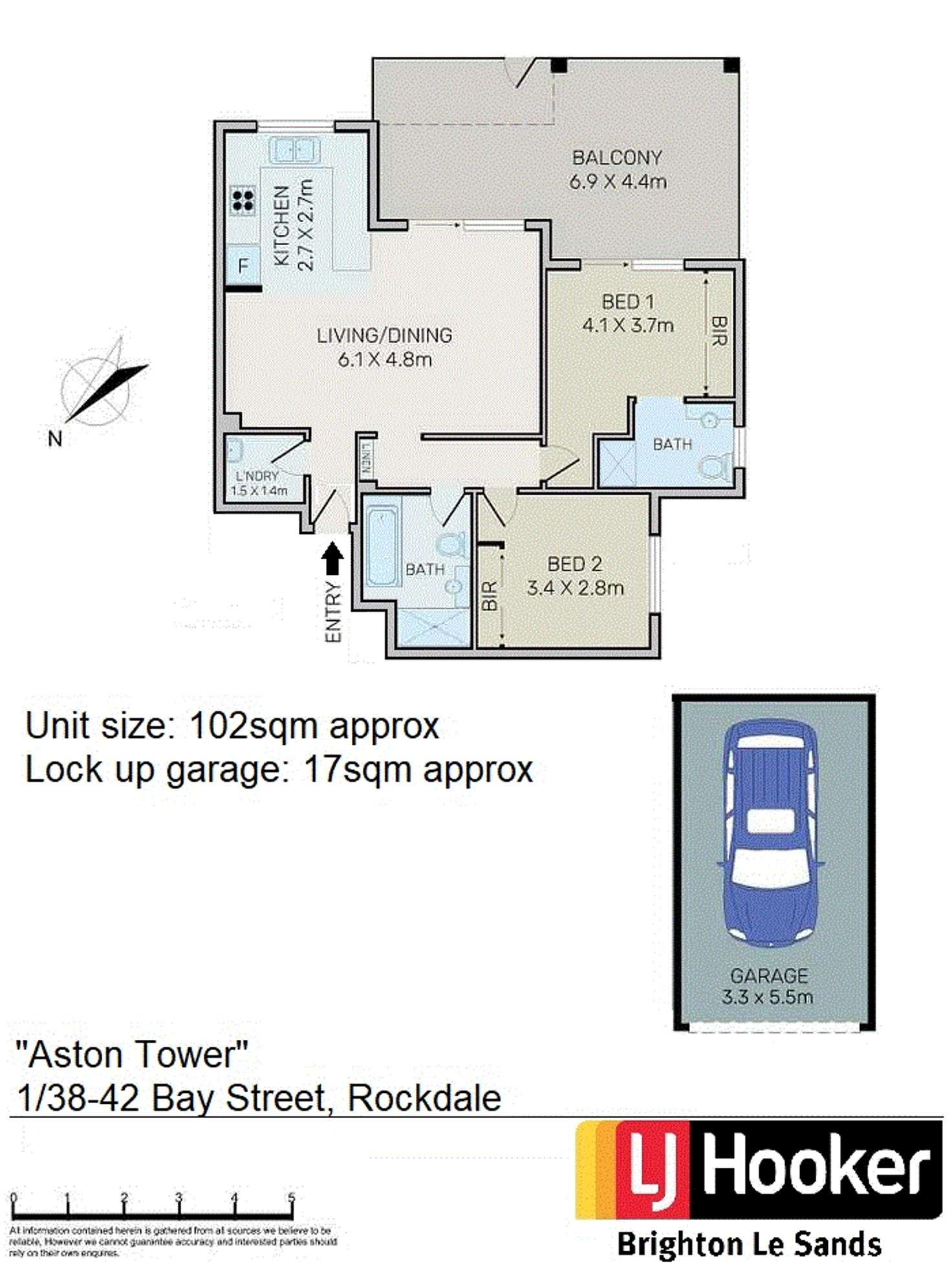 Floorplan of Homely unit listing, 1/38-42 Bay Street, Rockdale NSW 2216