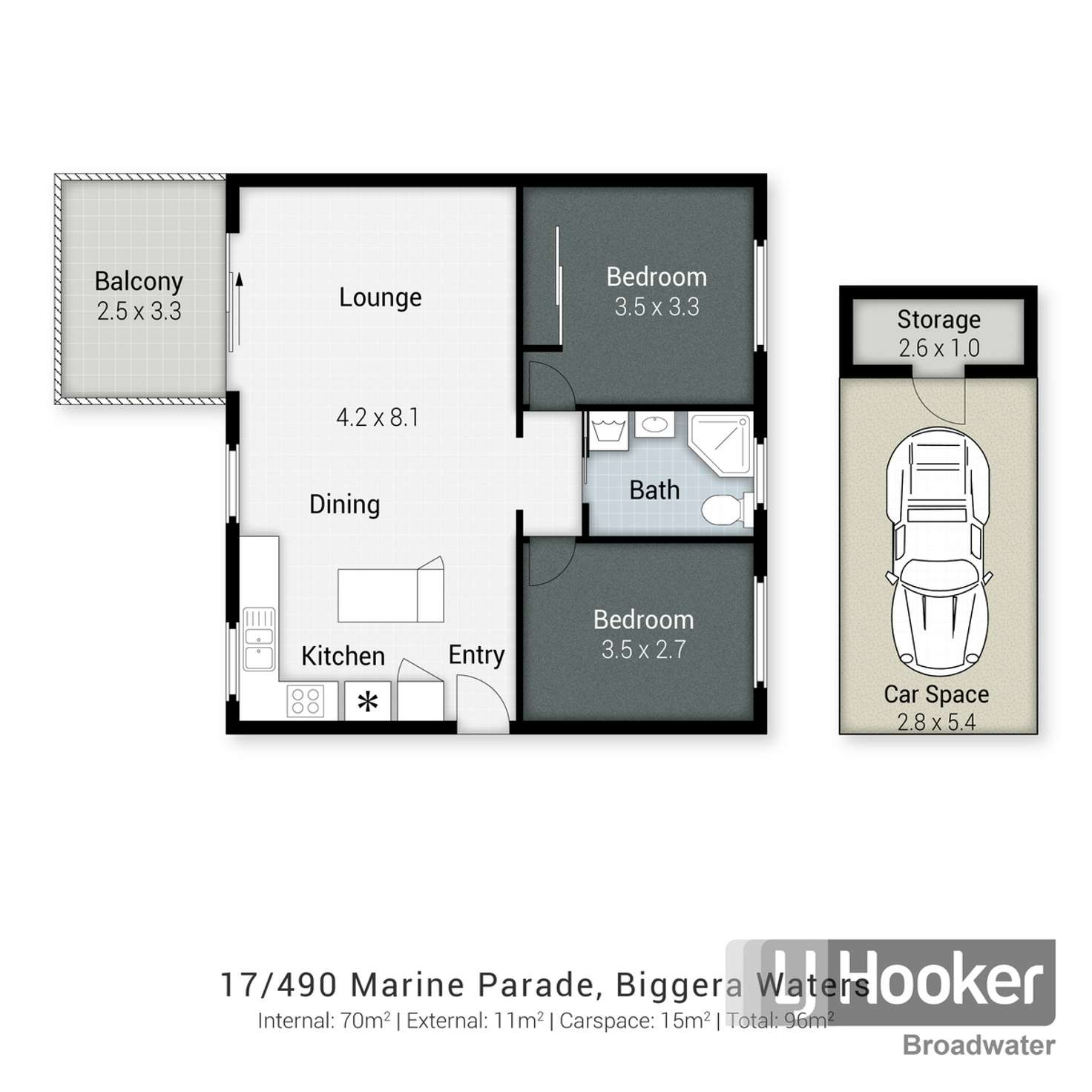 Floorplan of Homely apartment listing, 17/490 Marine Parade, Biggera Waters QLD 4216