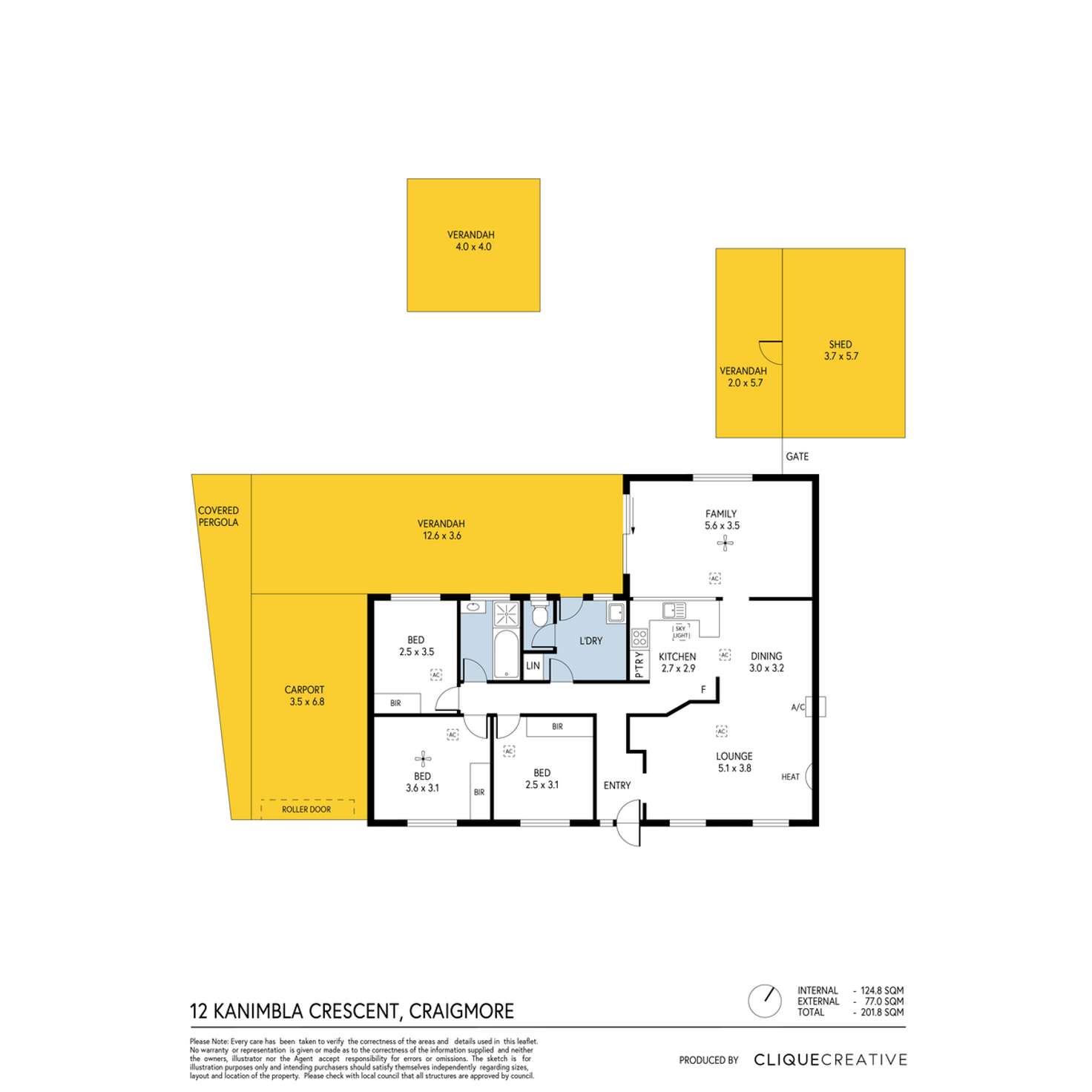 Floorplan of Homely house listing, 12 Kanimbla Crescent, Craigmore SA 5114