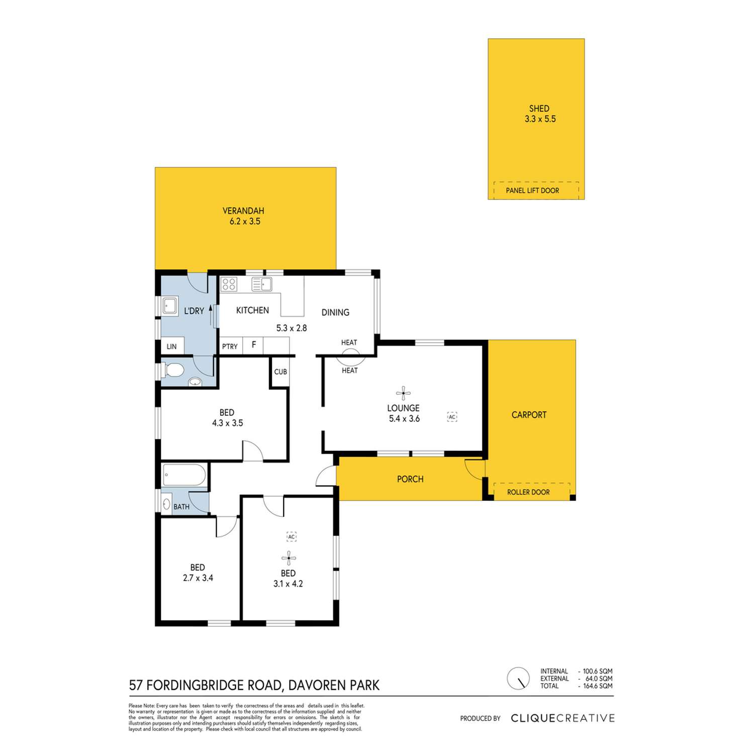 Floorplan of Homely house listing, 57 Fordingbridge Road, Davoren Park SA 5113