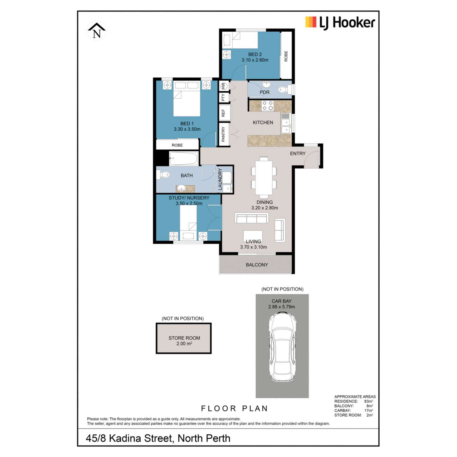 Floorplan of Homely apartment listing, 45/8 Kadina Street, North Perth WA 6006