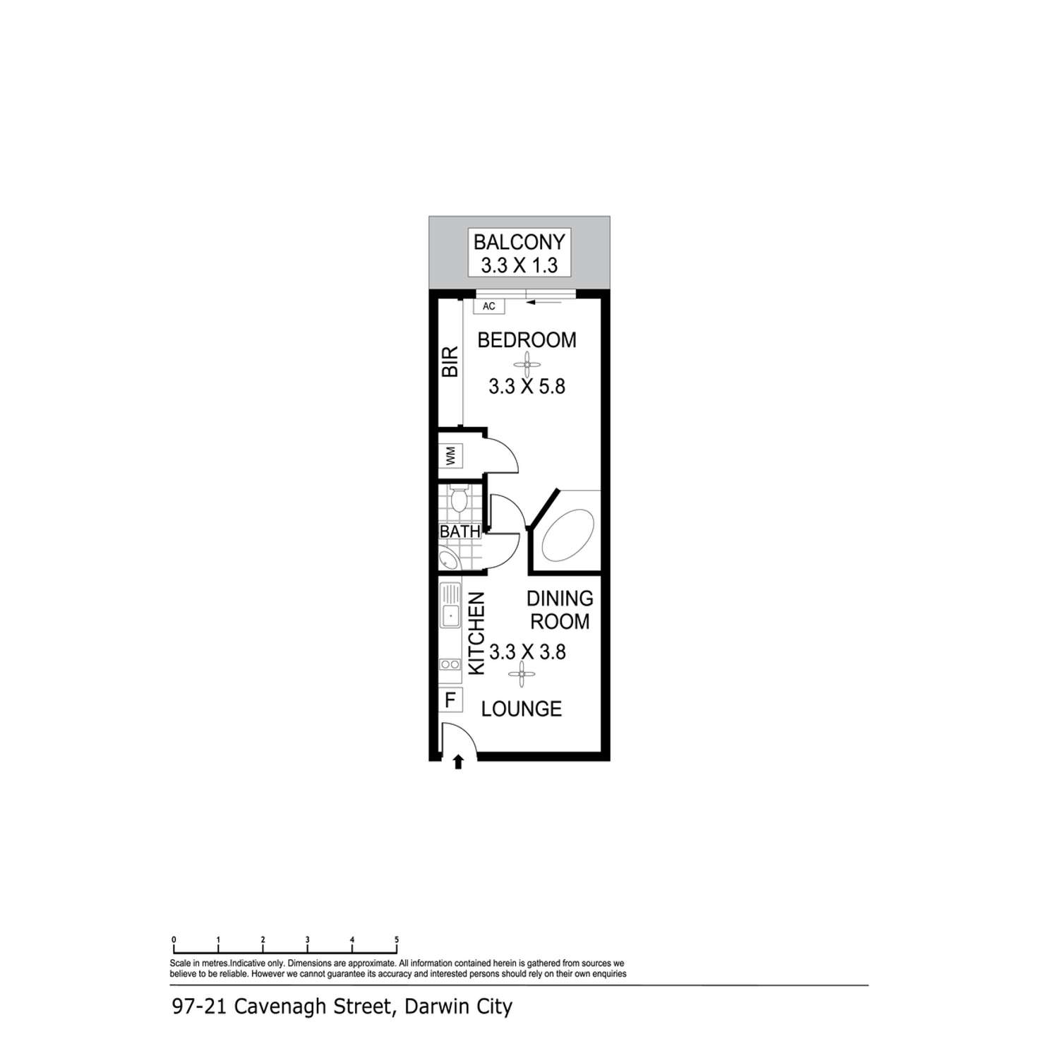 Floorplan of Homely apartment listing, 97/21 Cavenagh Street, Darwin City NT 800