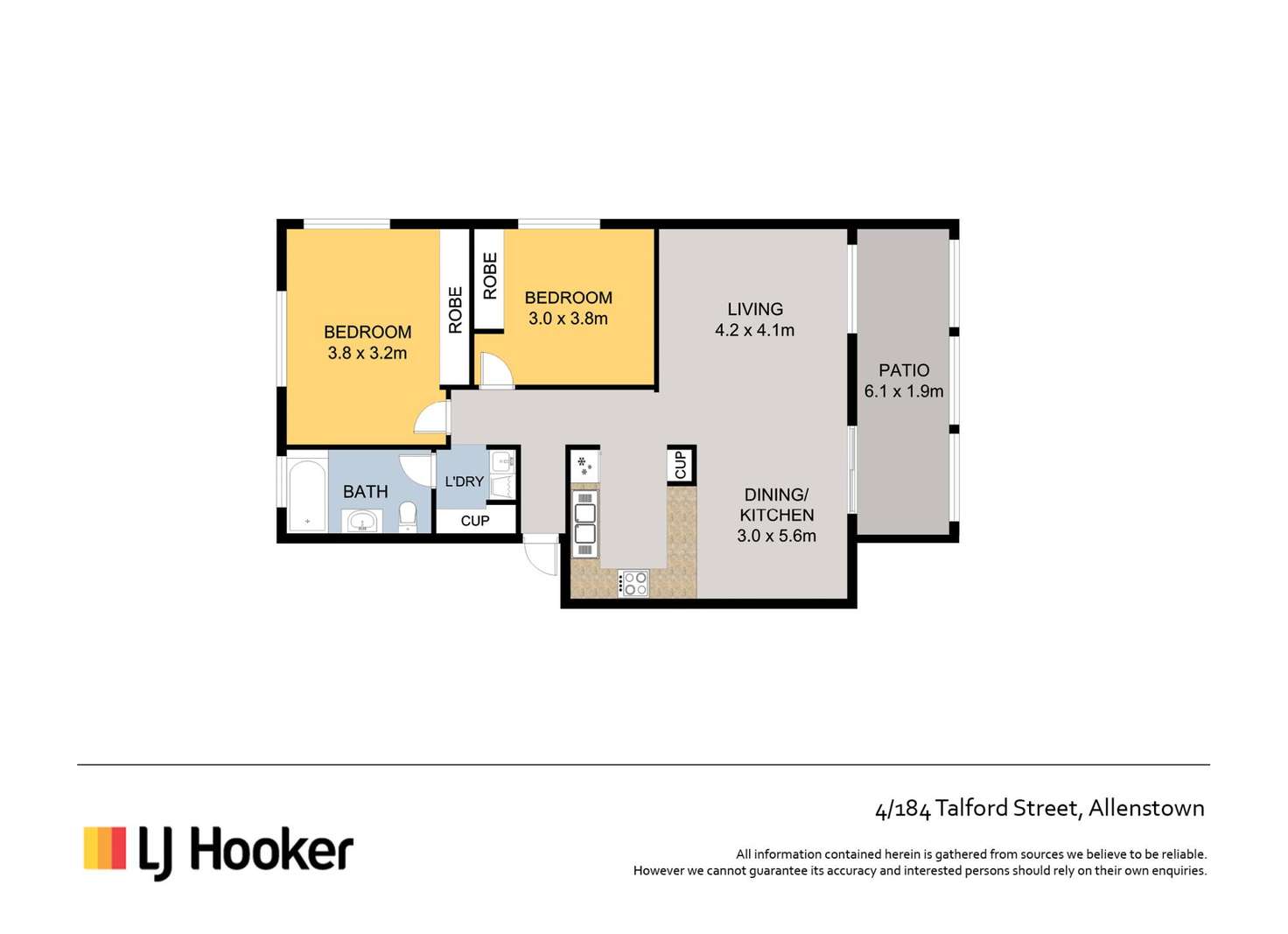 Floorplan of Homely unit listing, 4/184 Talford Street, Allenstown QLD 4700