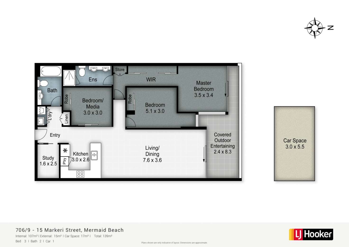 Floorplan of Homely unit listing, 706/9 Markeri Street, Mermaid Beach QLD 4218