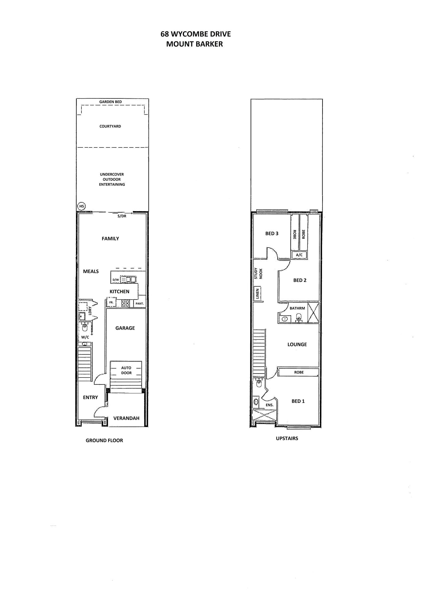 Floorplan of Homely townhouse listing, 68 Wycombe Drive, Mount Barker SA 5251