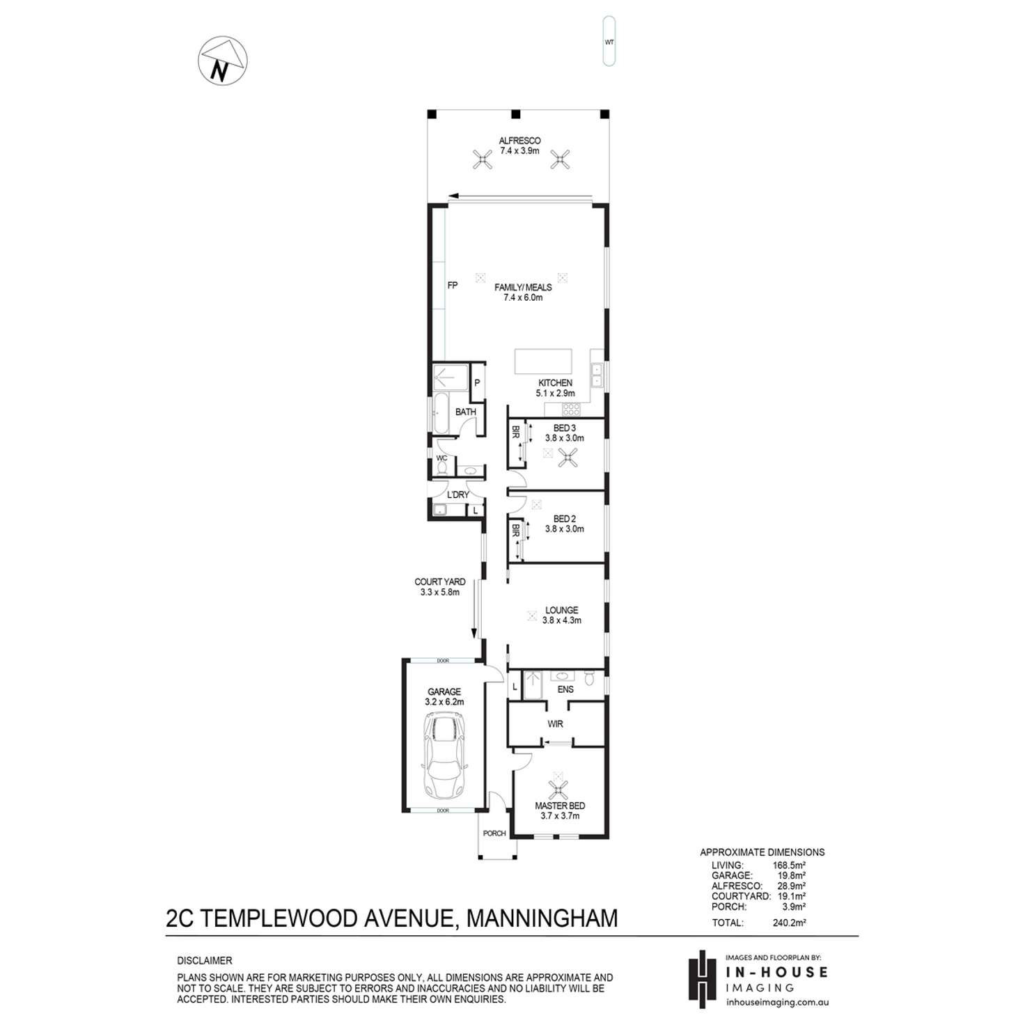 Floorplan of Homely house listing, 2C Templewood Avenue, Manningham SA 5086