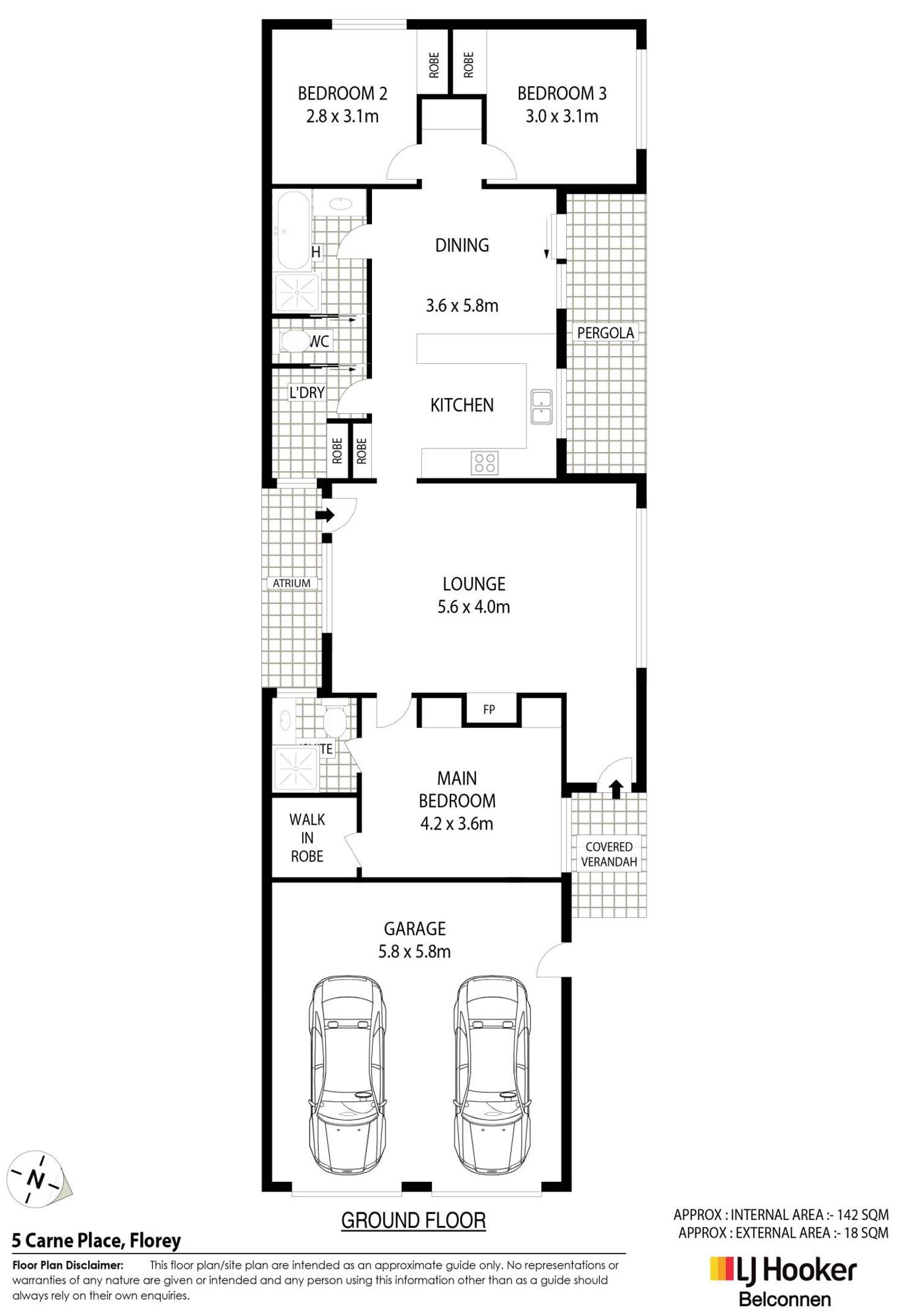 Floorplan of Homely house listing, 5 Carne Place, Florey ACT 2615