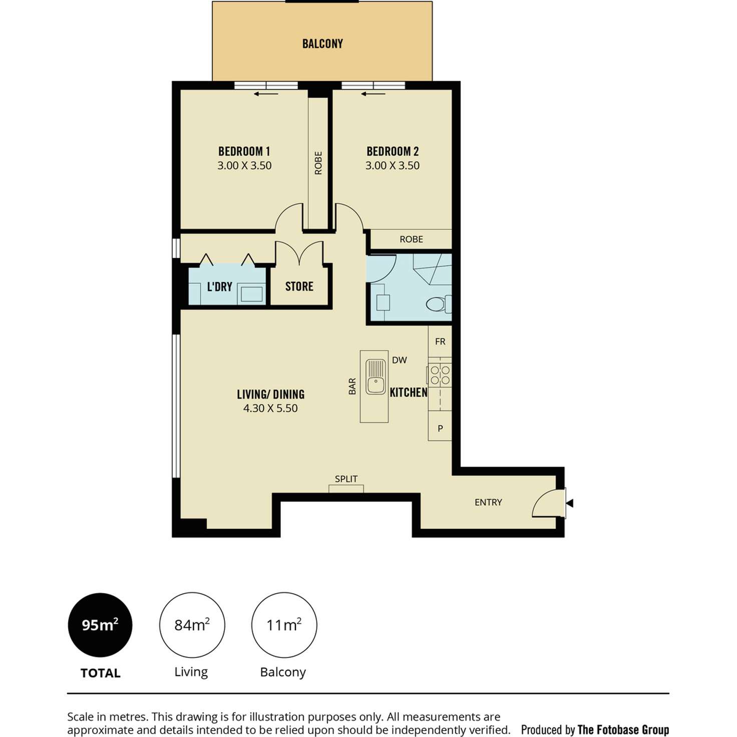 Floorplan of Homely unit listing, 3/30 Metro Parade, Mawson Lakes SA 5095