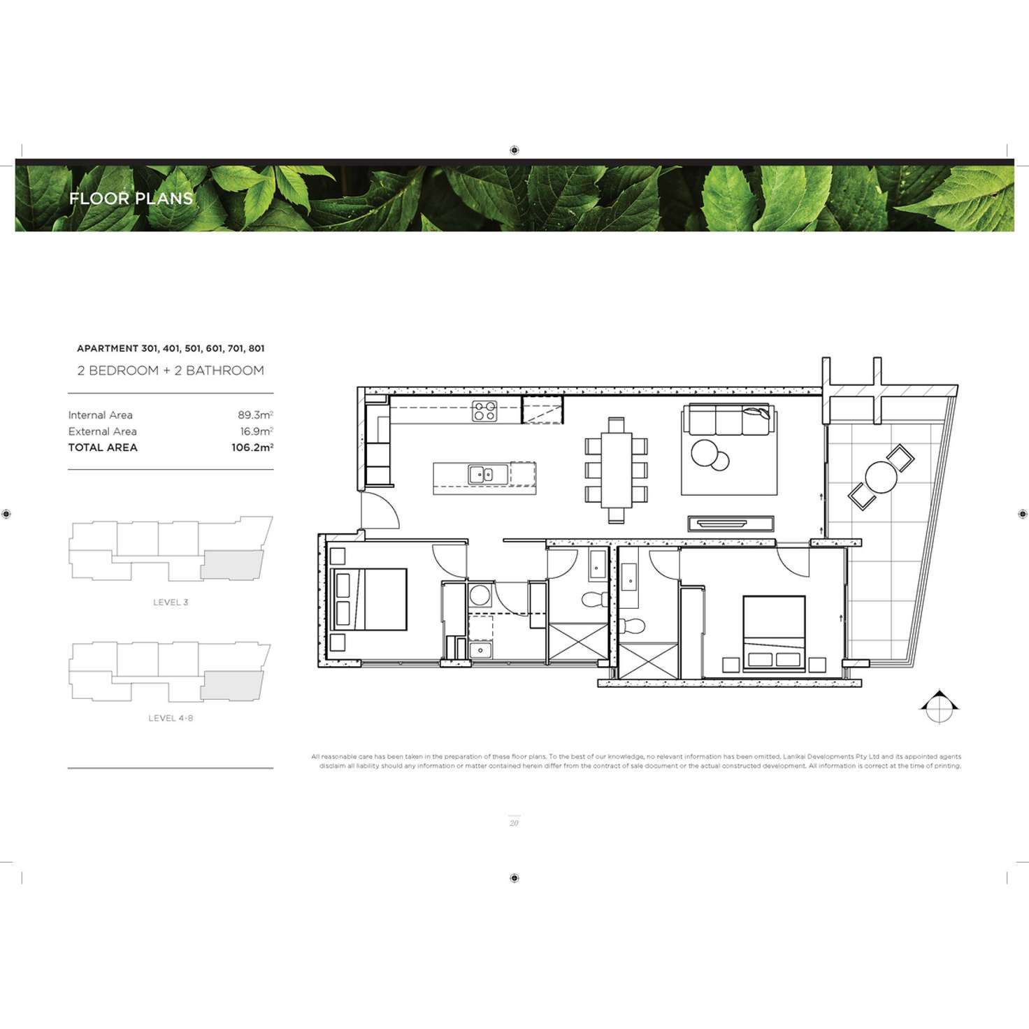 Floorplan of Homely apartment listing, 401/30 Brighton Parade, Southport QLD 4215