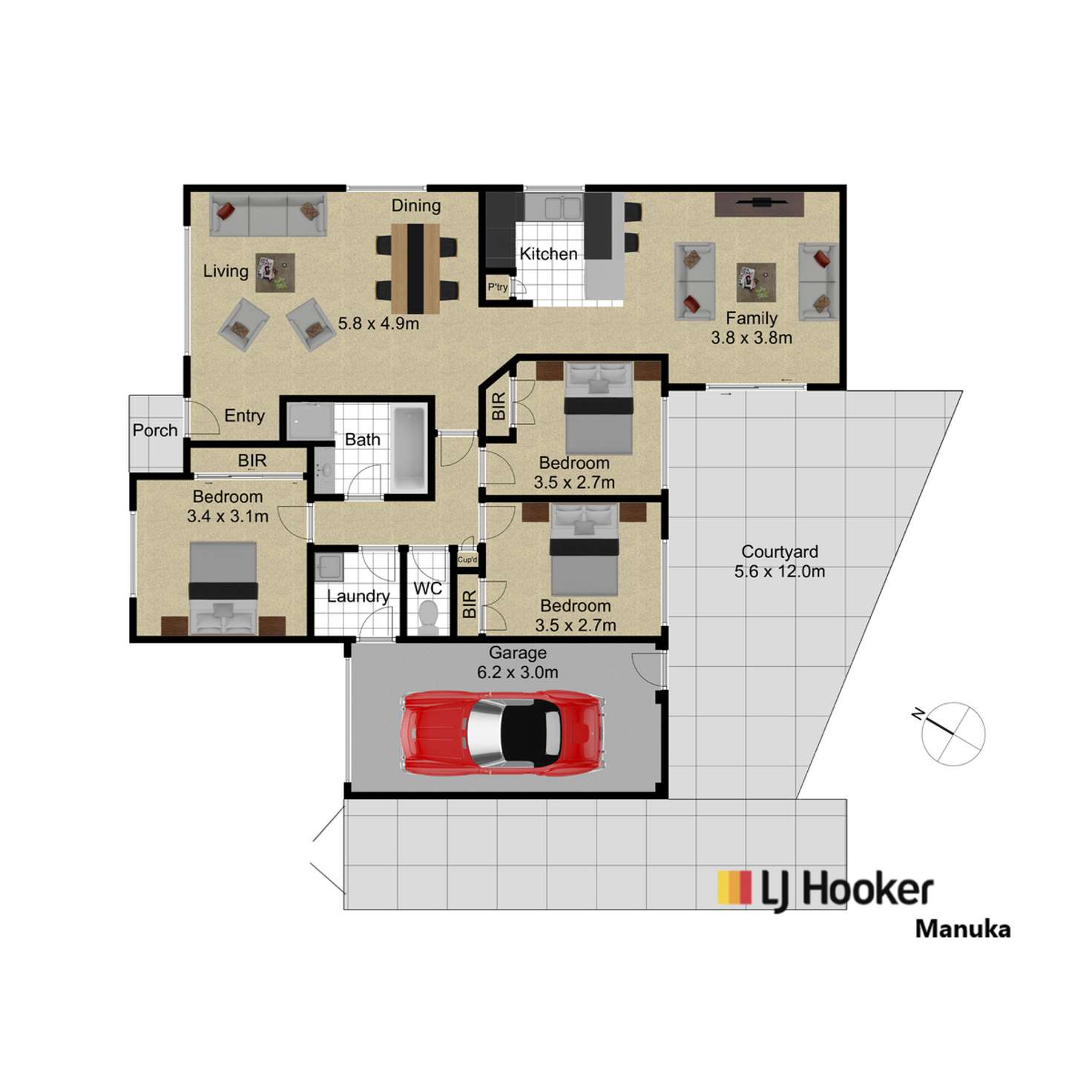 Floorplan of Homely house listing, 3/51 Freda Bennett Circuit, Nicholls ACT 2913