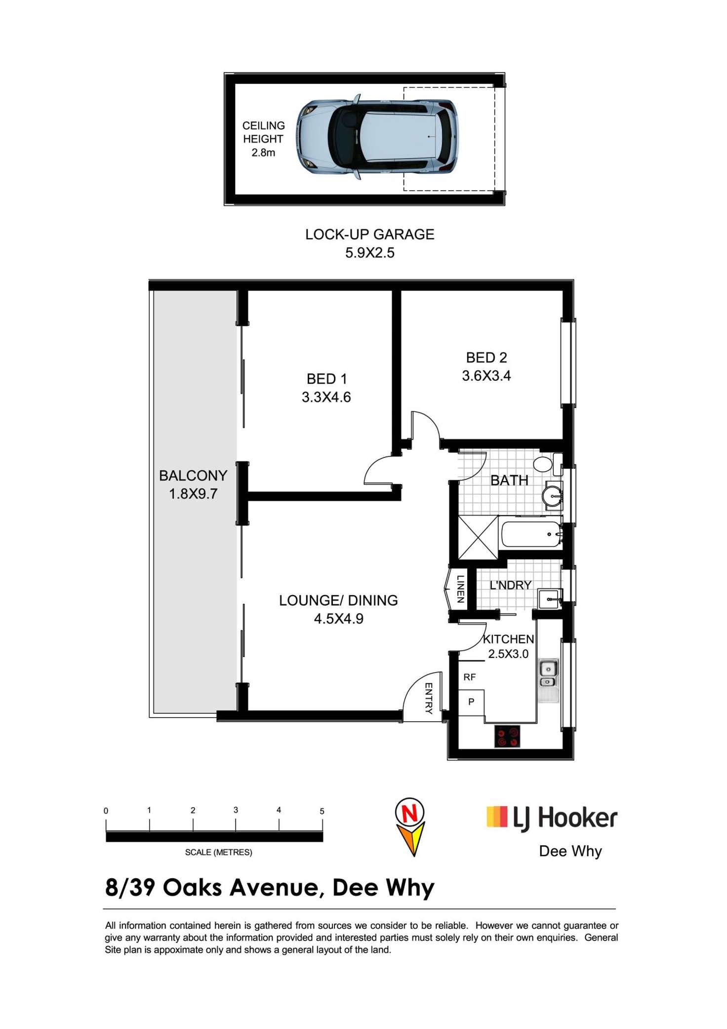 Floorplan of Homely unit listing, 8/39 Oaks Avenue, Dee Why NSW 2099