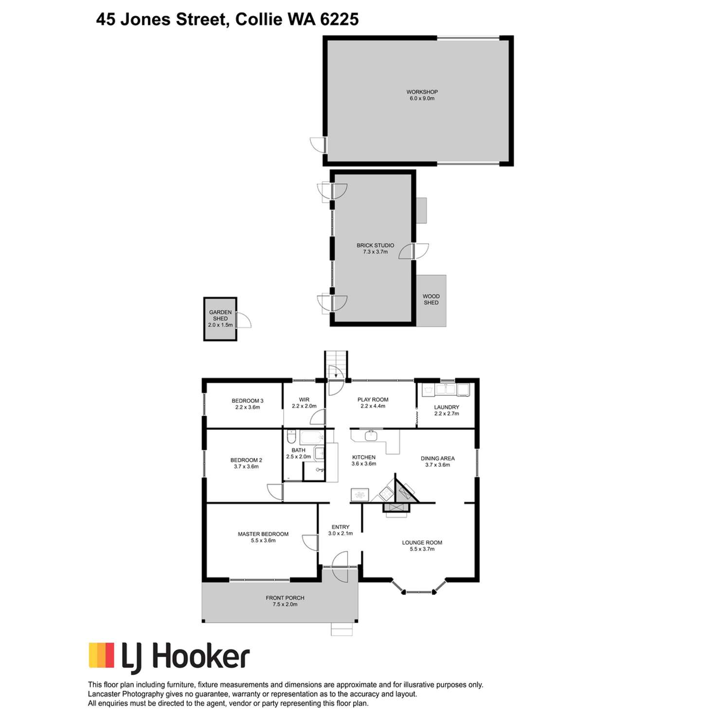 Floorplan of Homely house listing, 45 Jones Street, Collie WA 6225