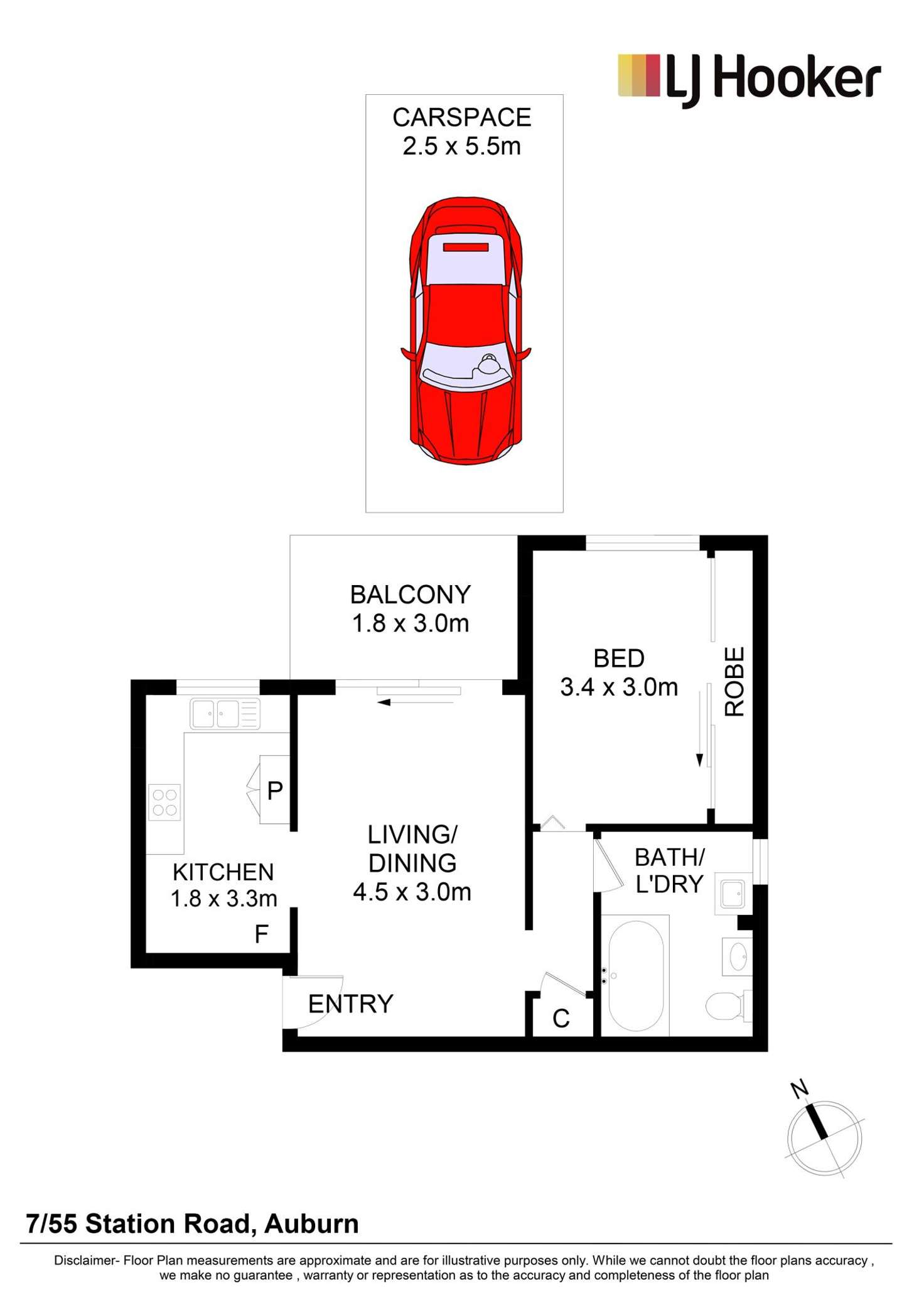 Floorplan of Homely unit listing, 7/55 Station Rd, Auburn NSW 2144