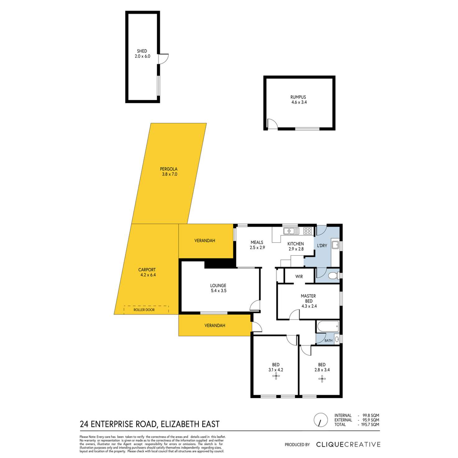 Floorplan of Homely house listing, 24 Enterprise Road, Elizabeth East SA 5112