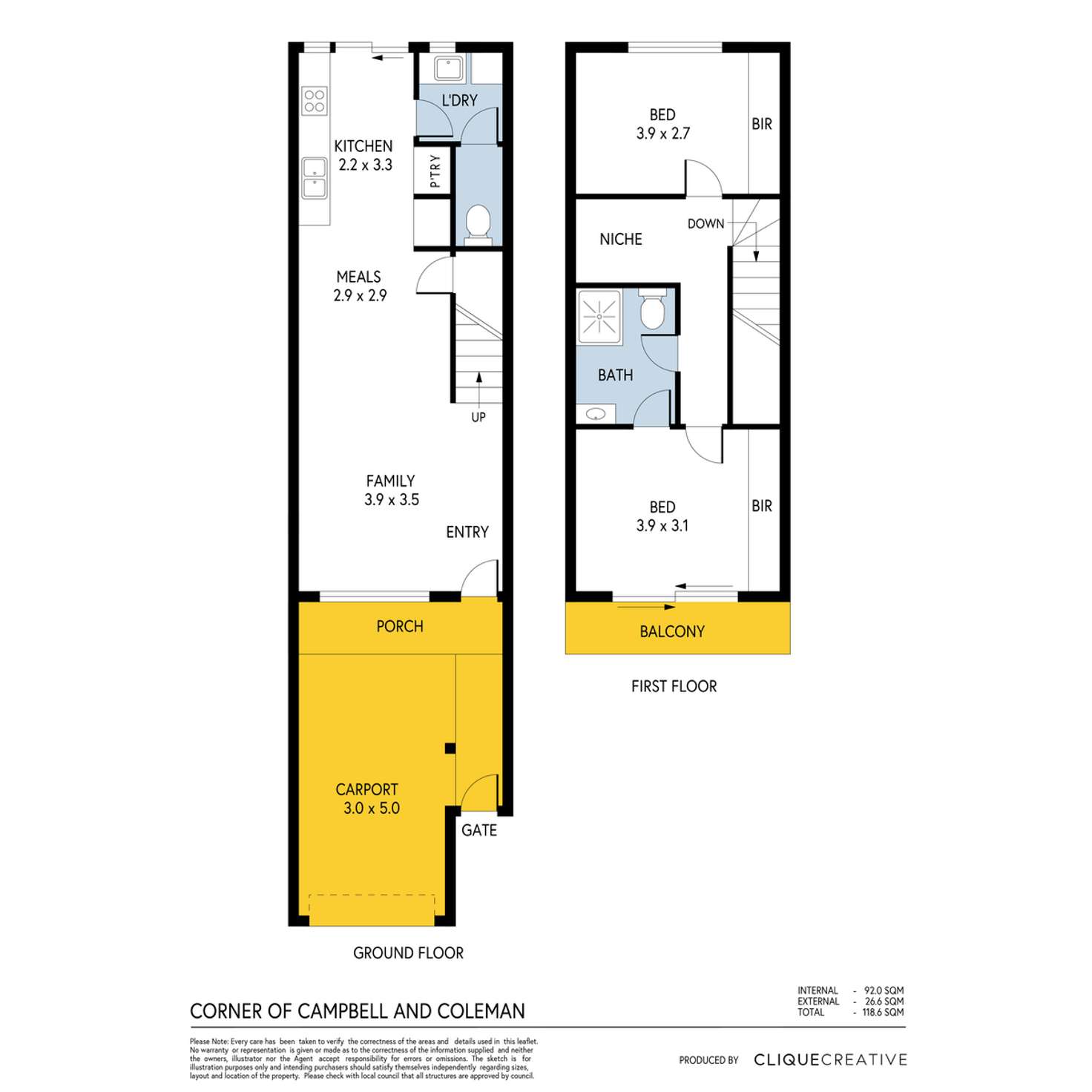 Floorplan of Homely townhouse listing, Lot 100 Campbell Road, Elizabeth Downs SA 5113