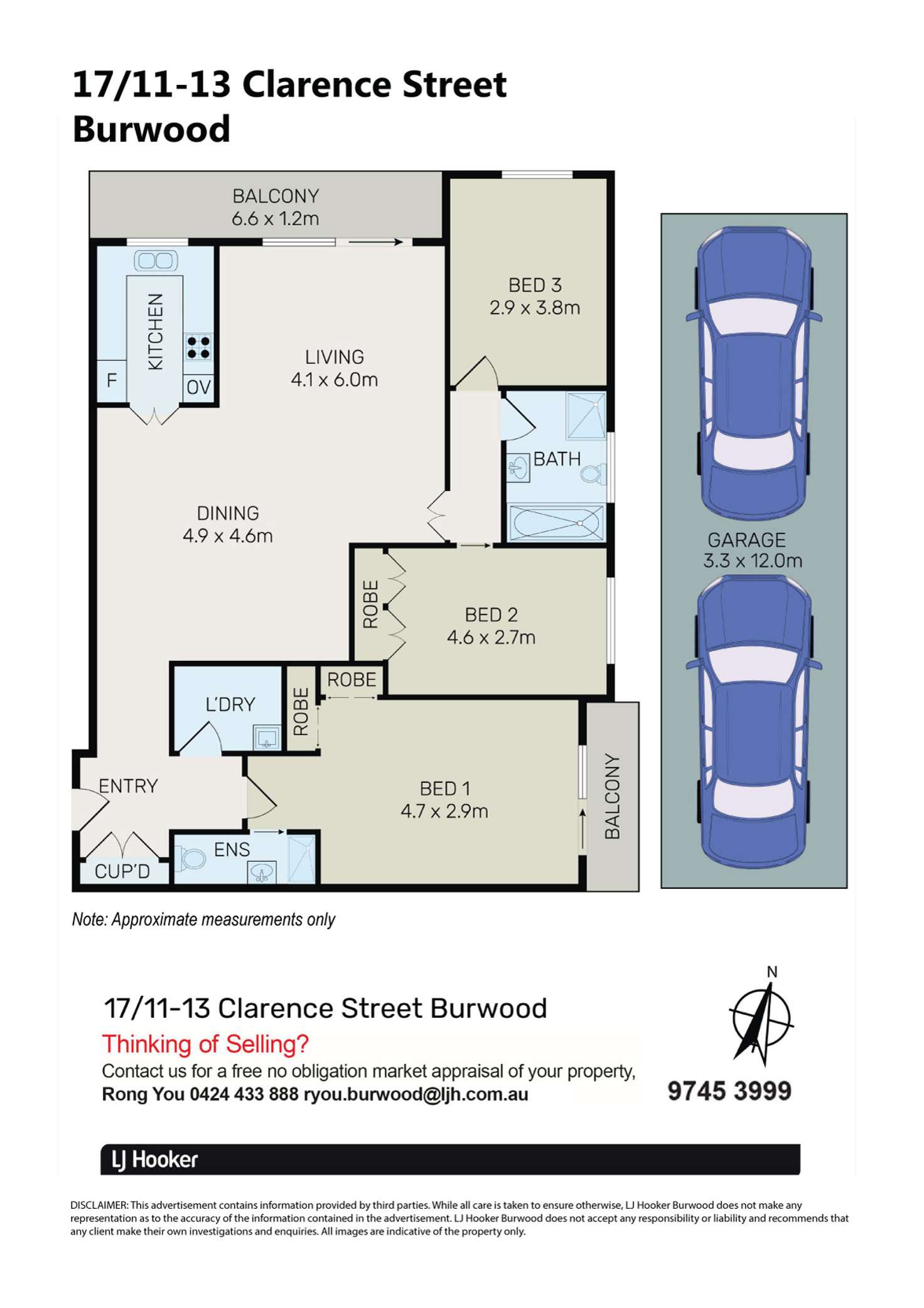 Floorplan of Homely unit listing, 17/11-13 Clarence Street, Burwood NSW 2134